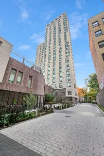 a front view of a building