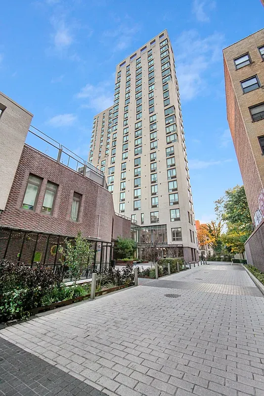 a front view of a building