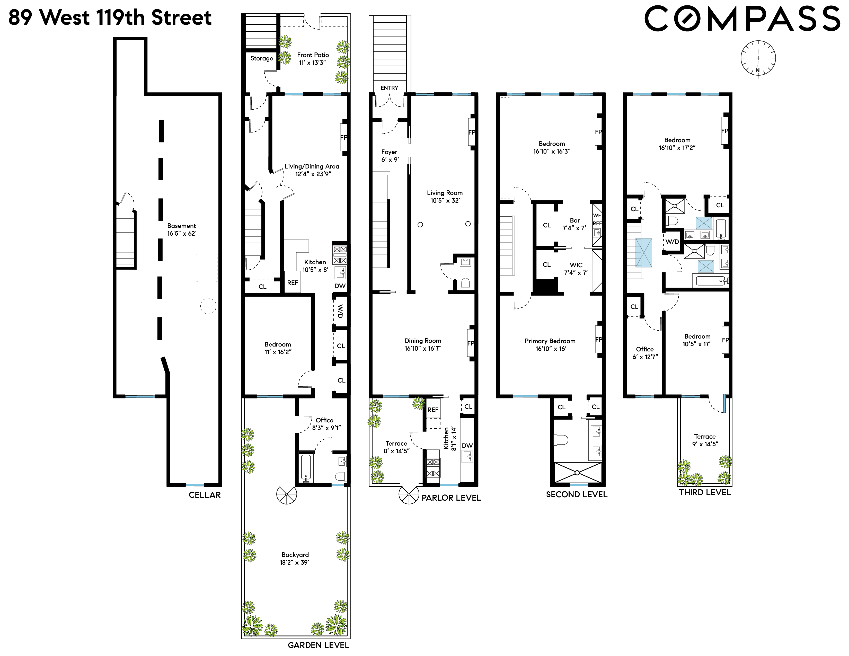 89 West 119th Street Manhattan, NY 10026 - Photo 22 of 22 a black and white photo of a living room