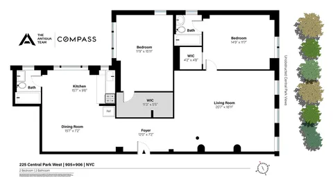 $3,690,000 | 225 Central Park West, Unit 905/906 | Upper West Side