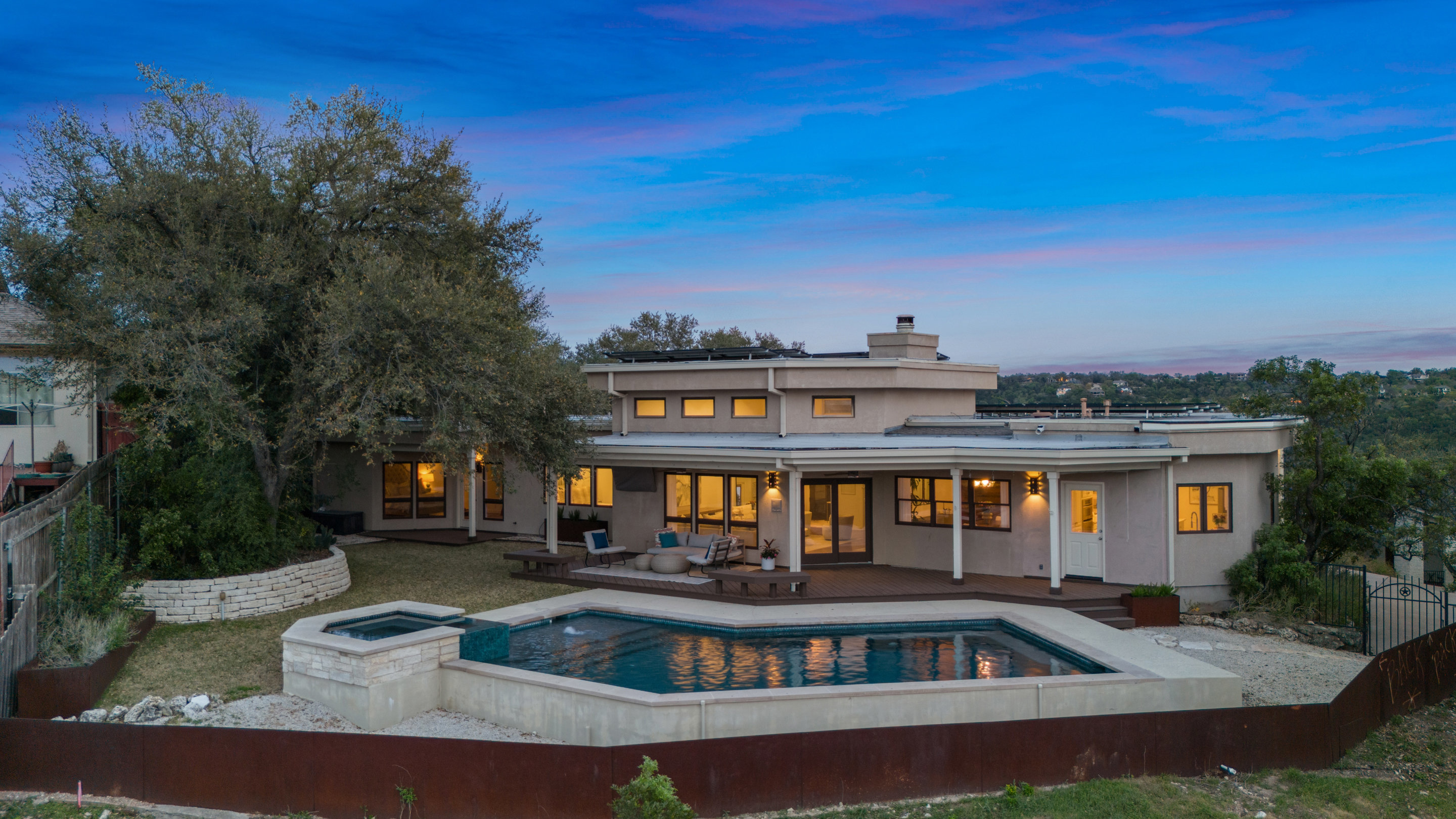 5319 Backtrail Drive Austin, TX 78731 - Photo 34 of 35 a front view of a house with swimming pool