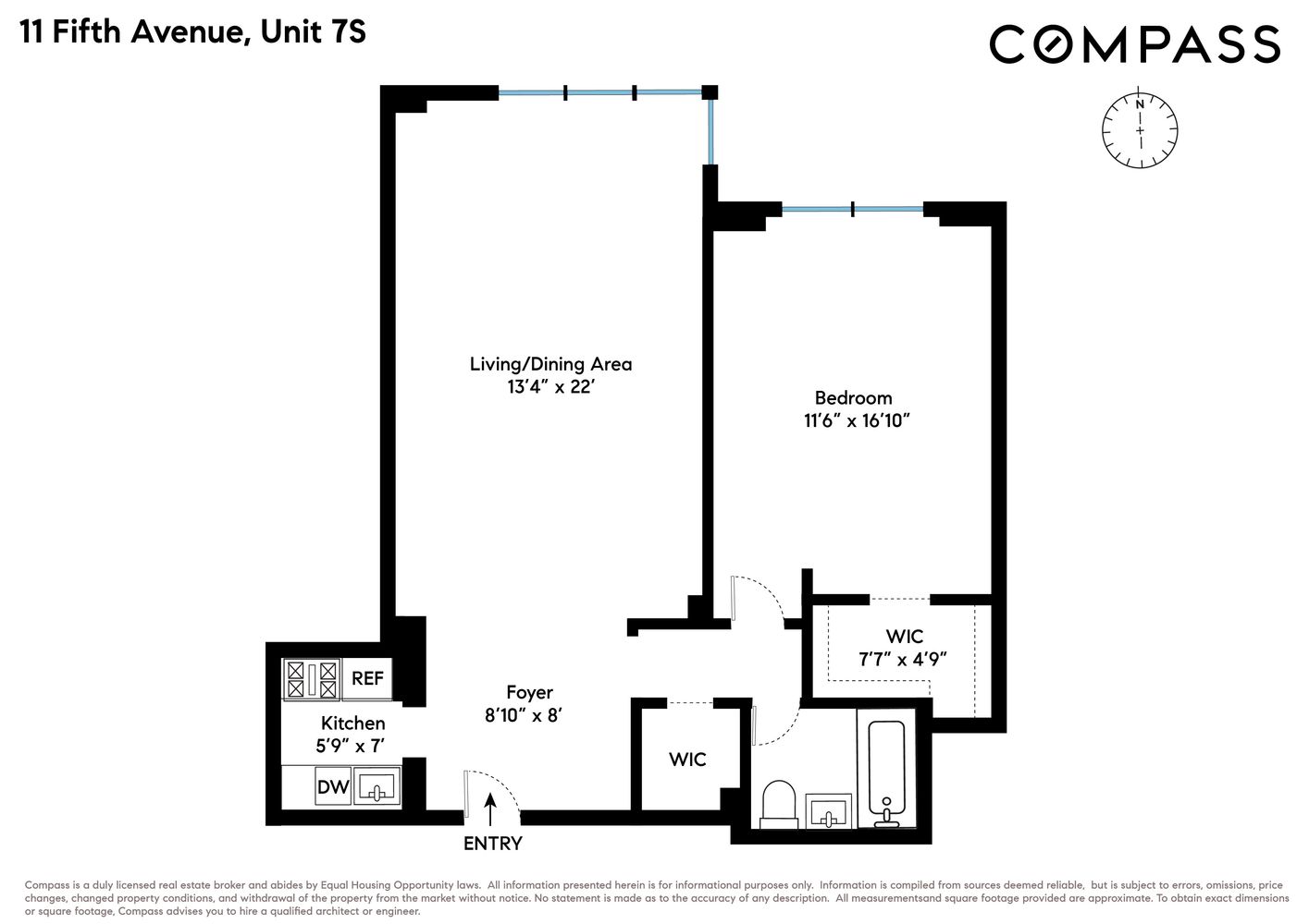 $1,128,921 | 11 5th Avenue, Unit 7S | Greenwich Village