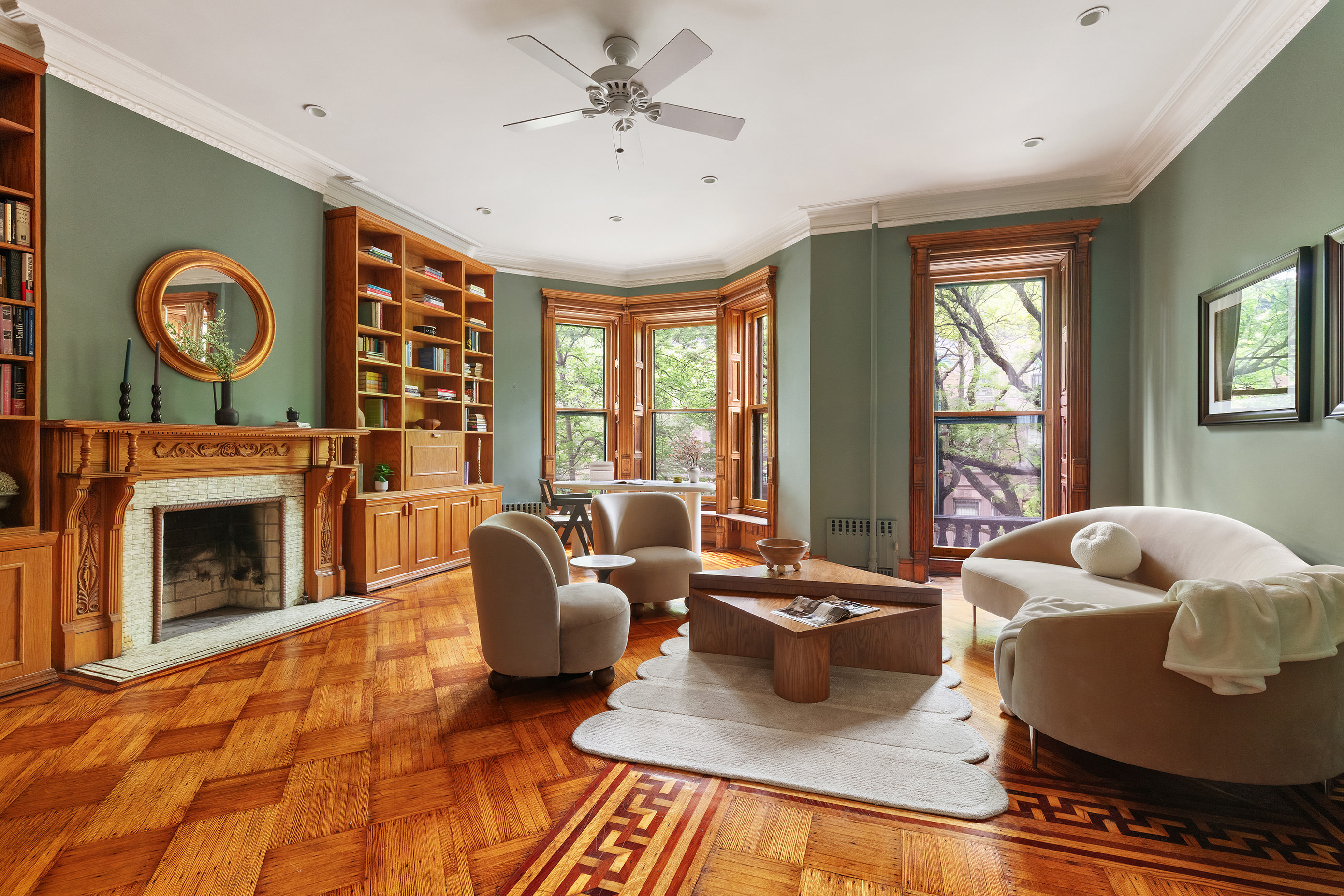 836 President Street Brooklyn, NY 11215 - Photo 1 of 23 a living room with furniture and a fireplace