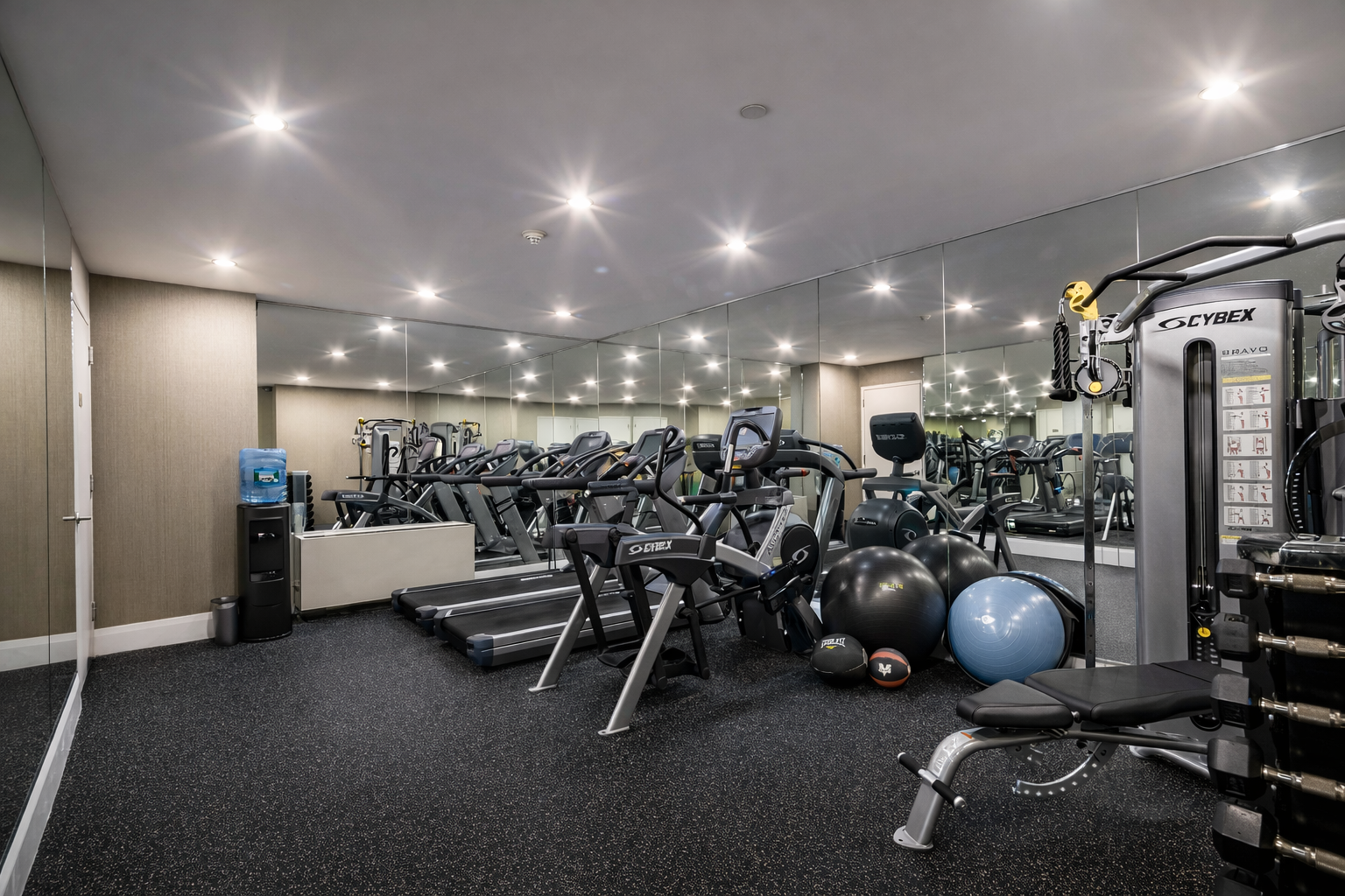 71 Nassau Street, Unit 13C Manhattan, NY 10038 - Photo 4 of 16 a view of a room with gym equipment