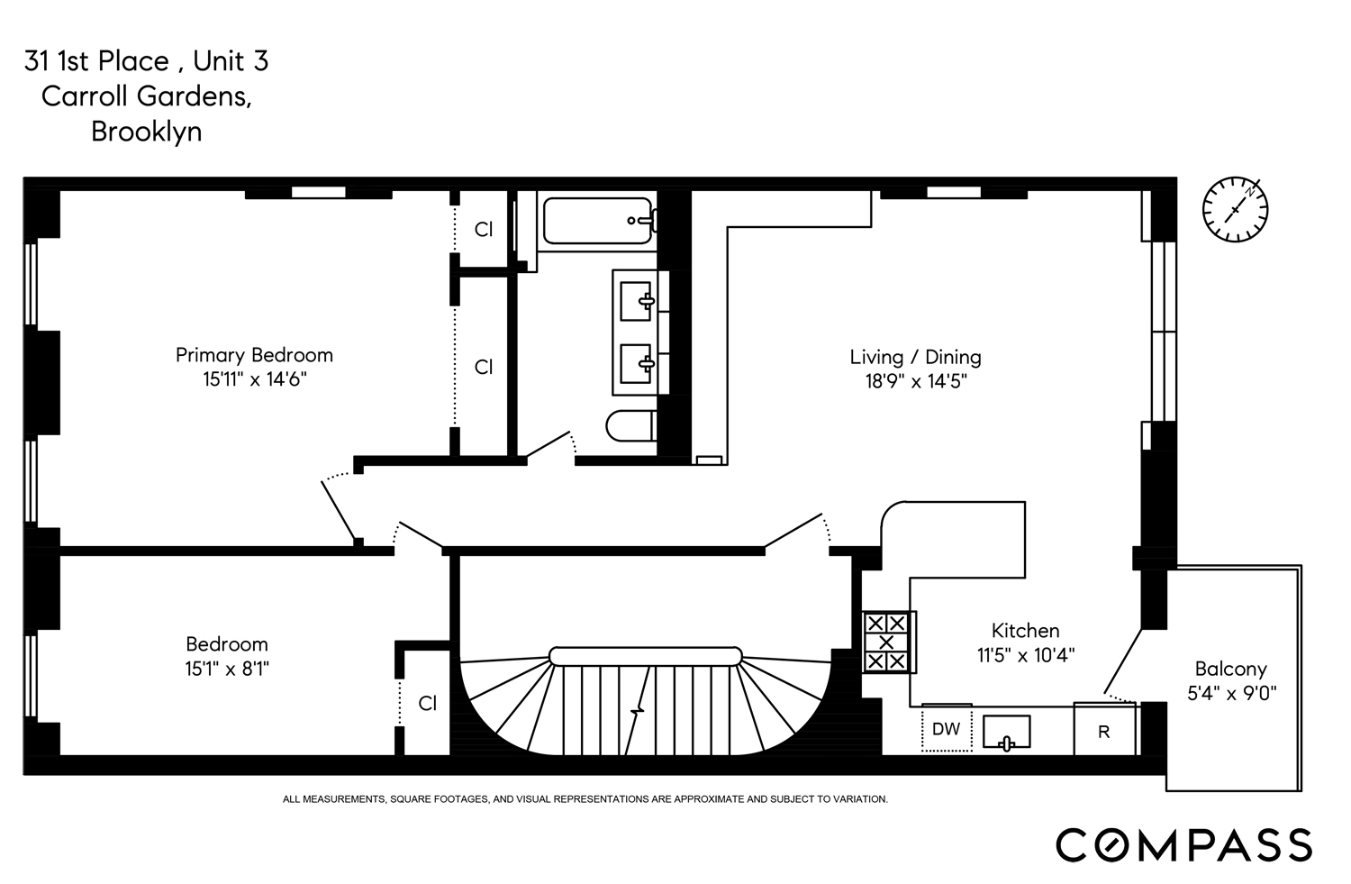 31 1st Place, Unit 3 Brooklyn, NY 11231 - Photo 11 of 11 a picture of a black and white photo