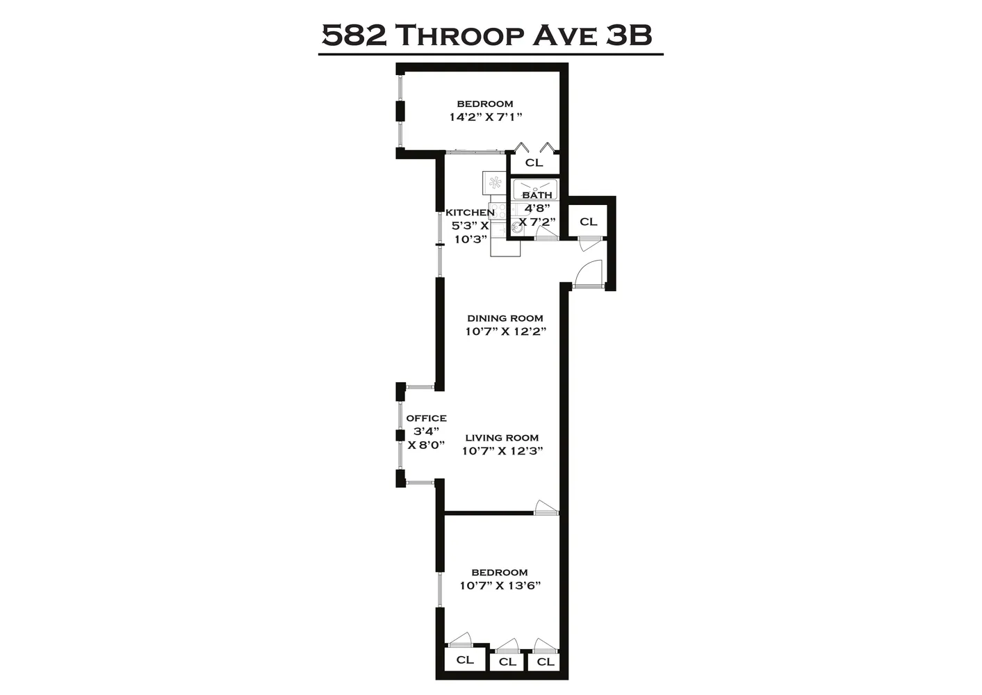 a picture of a bench in a white building