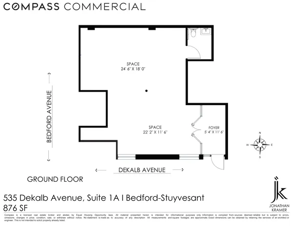 $3,500 | 535 DeKalb Avenue, Unit 1A | Bedford-Stuyvesant