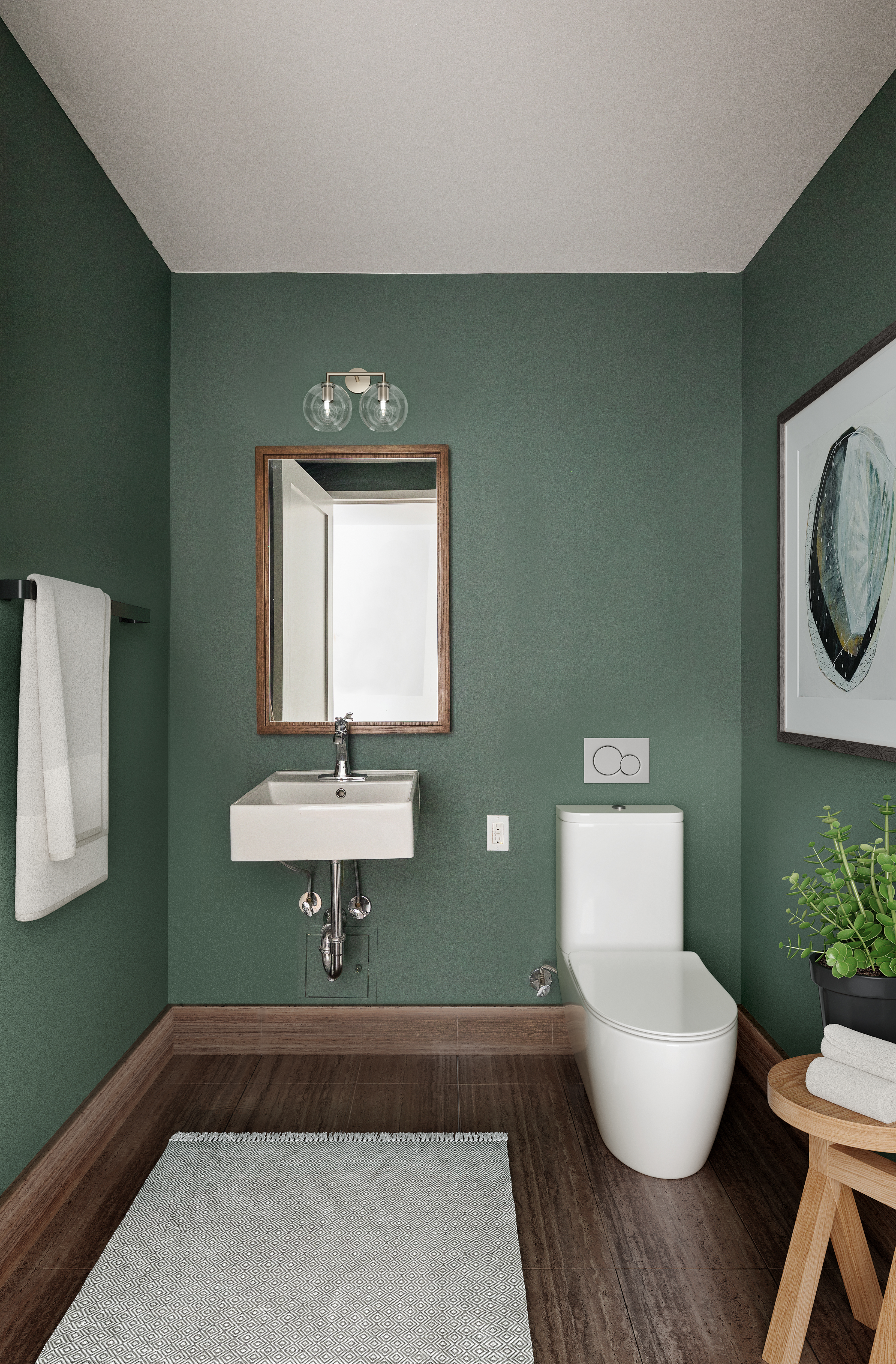 500 Waverly Avenue, Unit 2A Brooklyn, NY 11238 - Photo 6 of 14 a bathroom with a toilet sink and mirror