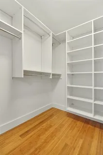 a view of a room with empty racks