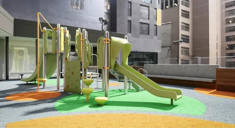 a very nice looking living room with a large window