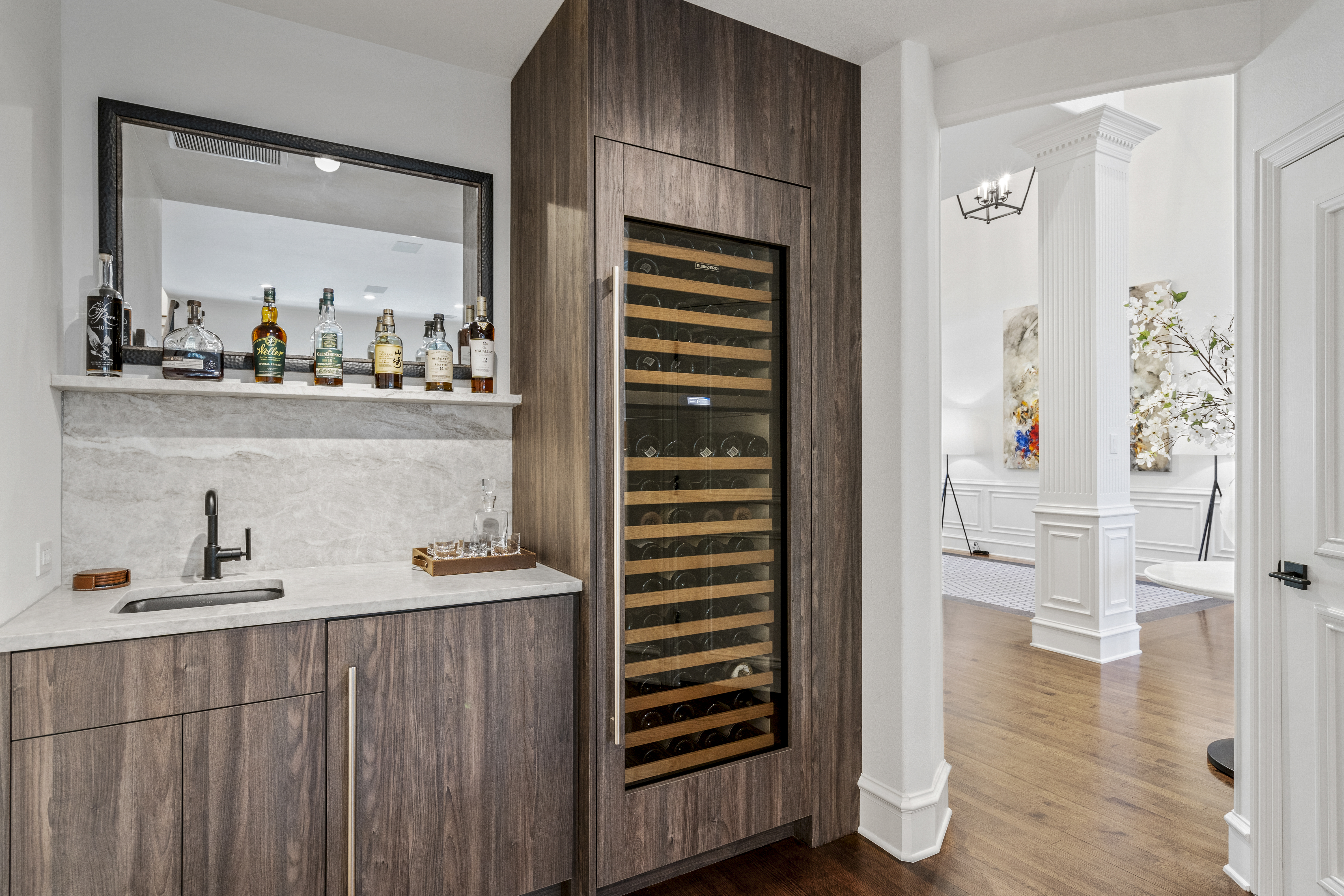 6607 Meadow Road Dallas, TX 75230 - Photo 11 of 32 a view of kitchen with furniture and wooden floor
