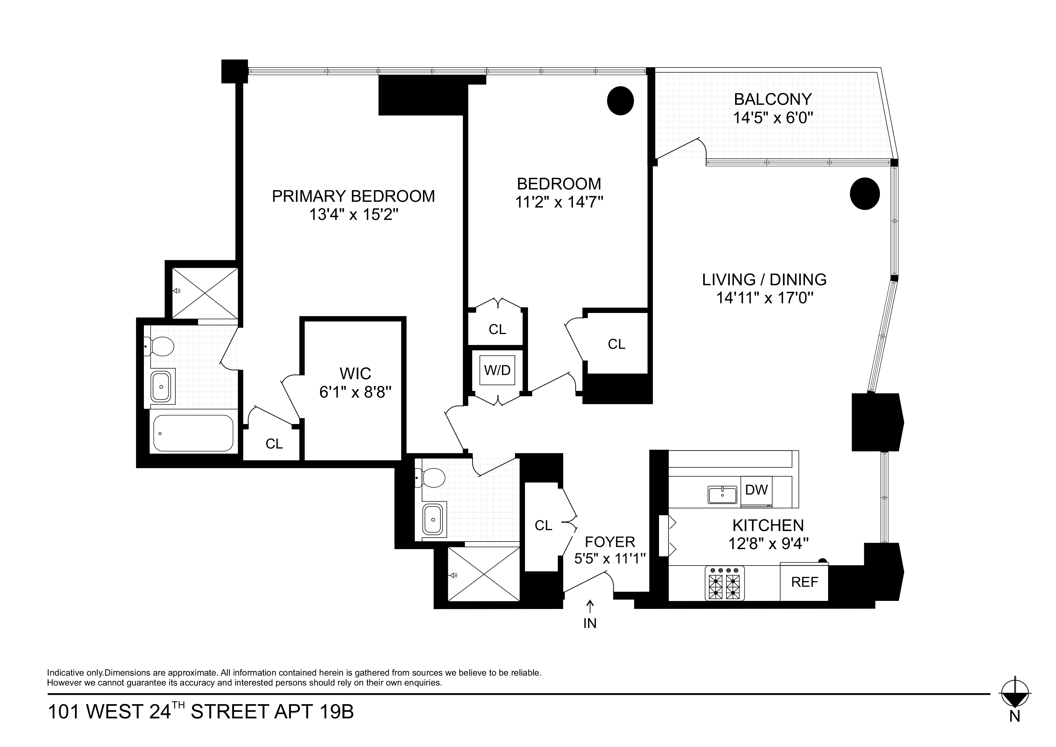 101 West 24th Street, Unit 19B Manhattan, NY 10011 - Photo 19 of 19 a picture of a floor plan