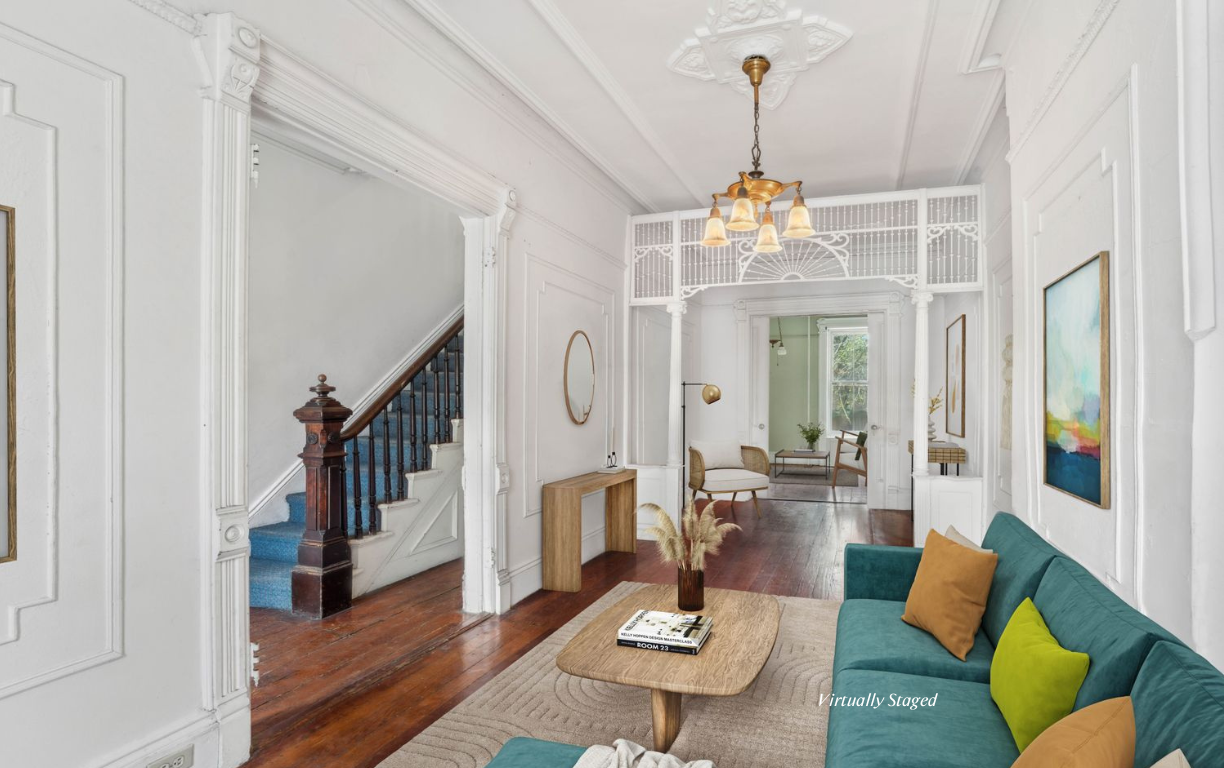 509 6th Avenue Brooklyn, NY 11215 - Photo 2 of 20 a living room with furniture chandelier and wooden floor