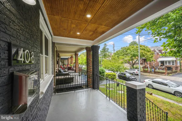 a view of a porch