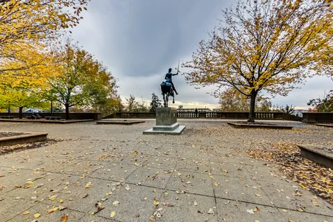 a view of park bench