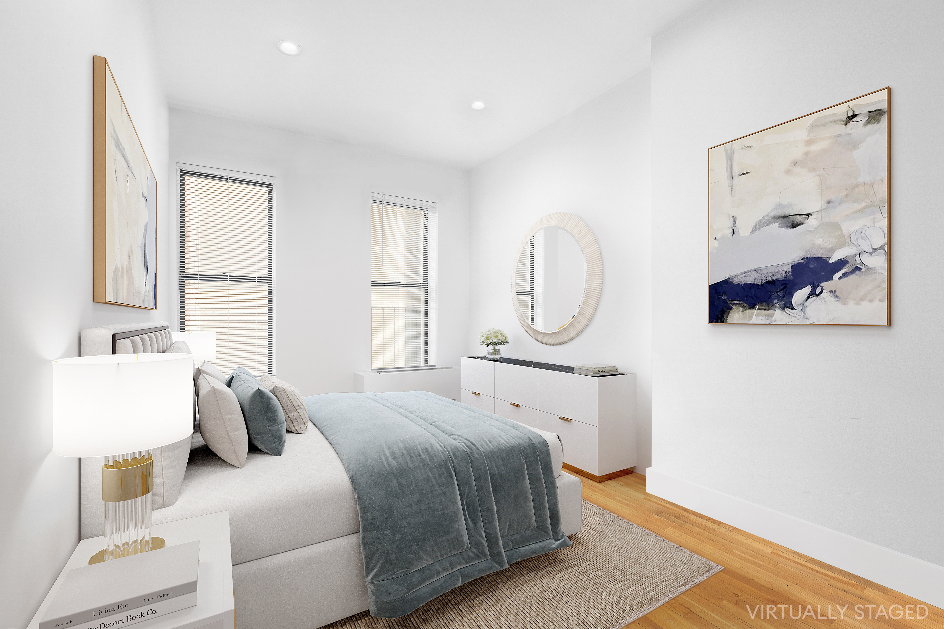 1582 York Avenue, Unit 2C Manhattan, NY 10028 - Photo 2 of 12 a bedroom with a bed and a painting on the wall