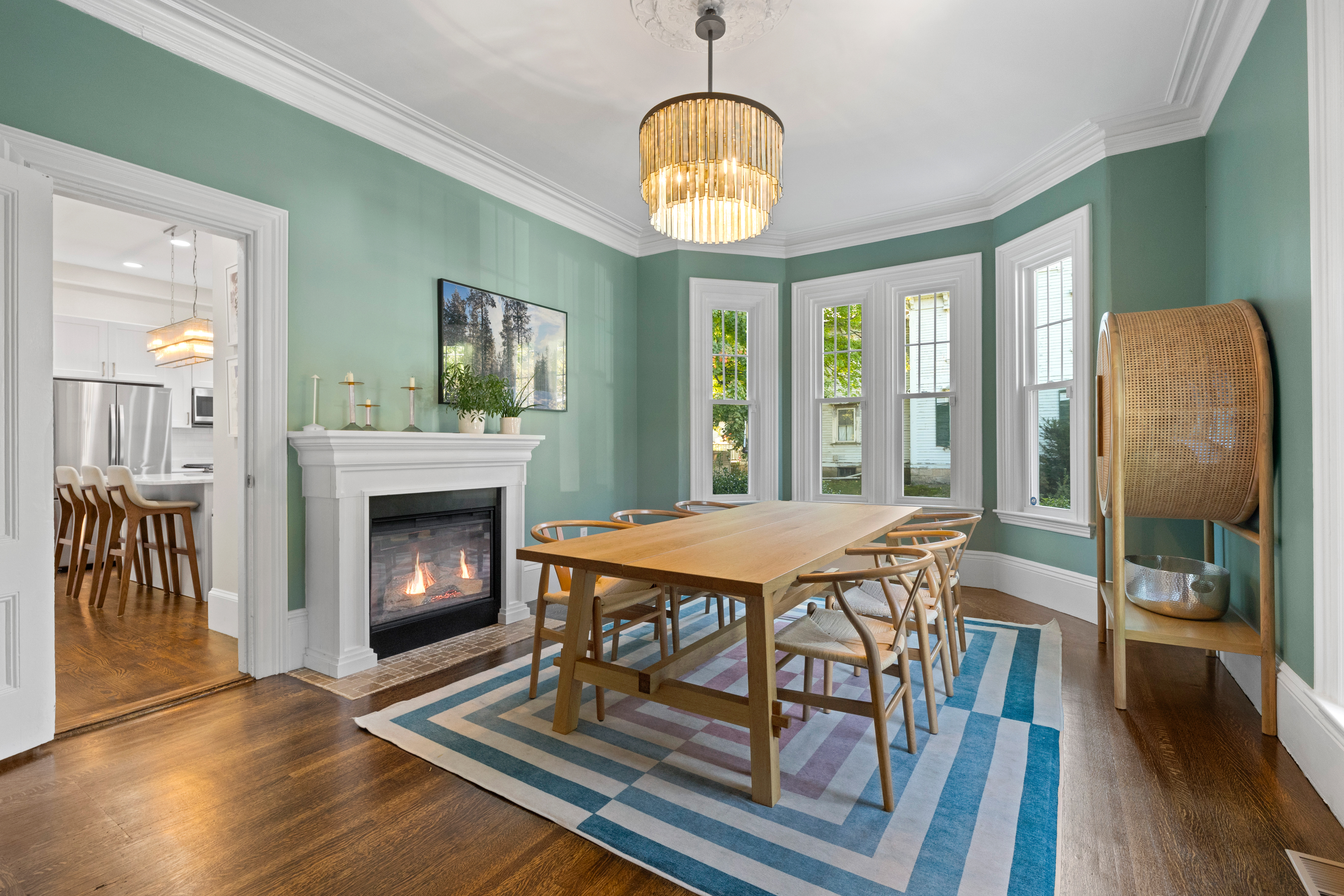 90 Maple Place Dedham, MA 02026 - Photo 10 of 40 a view of a dining room with furniture window and wooden floor