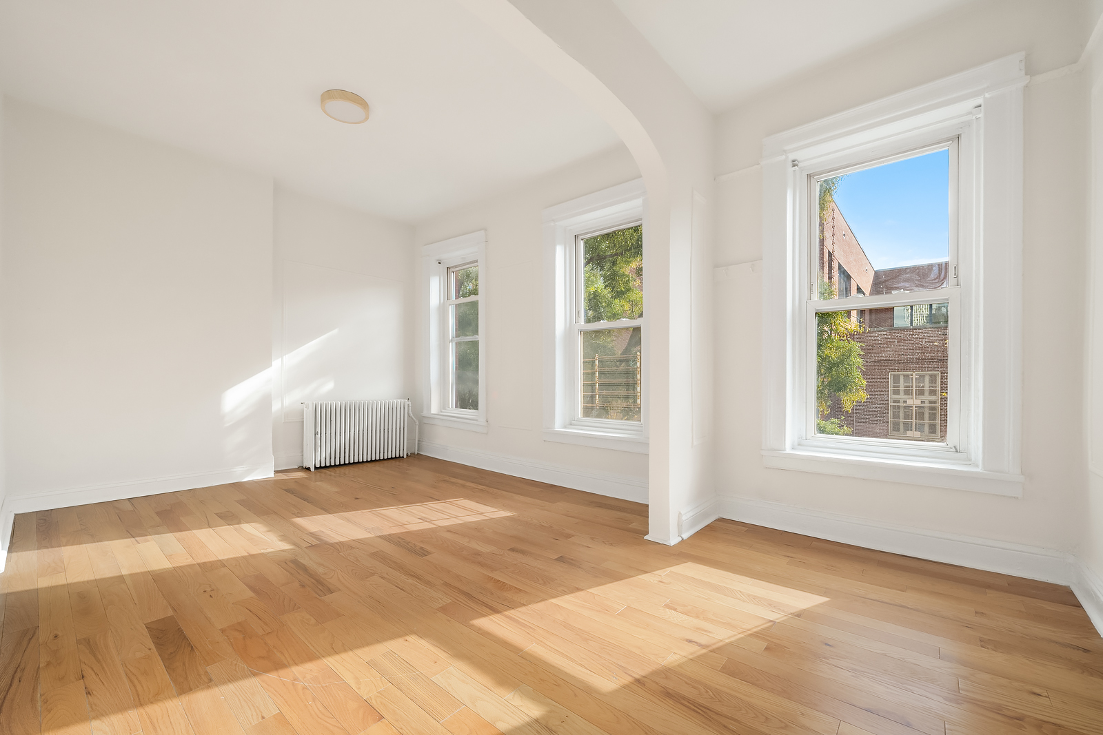 a view of an empty room and window