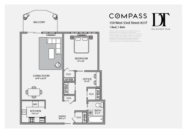 $5,750 | 159 West 53rd Street, Unit 31F | Midtown Central