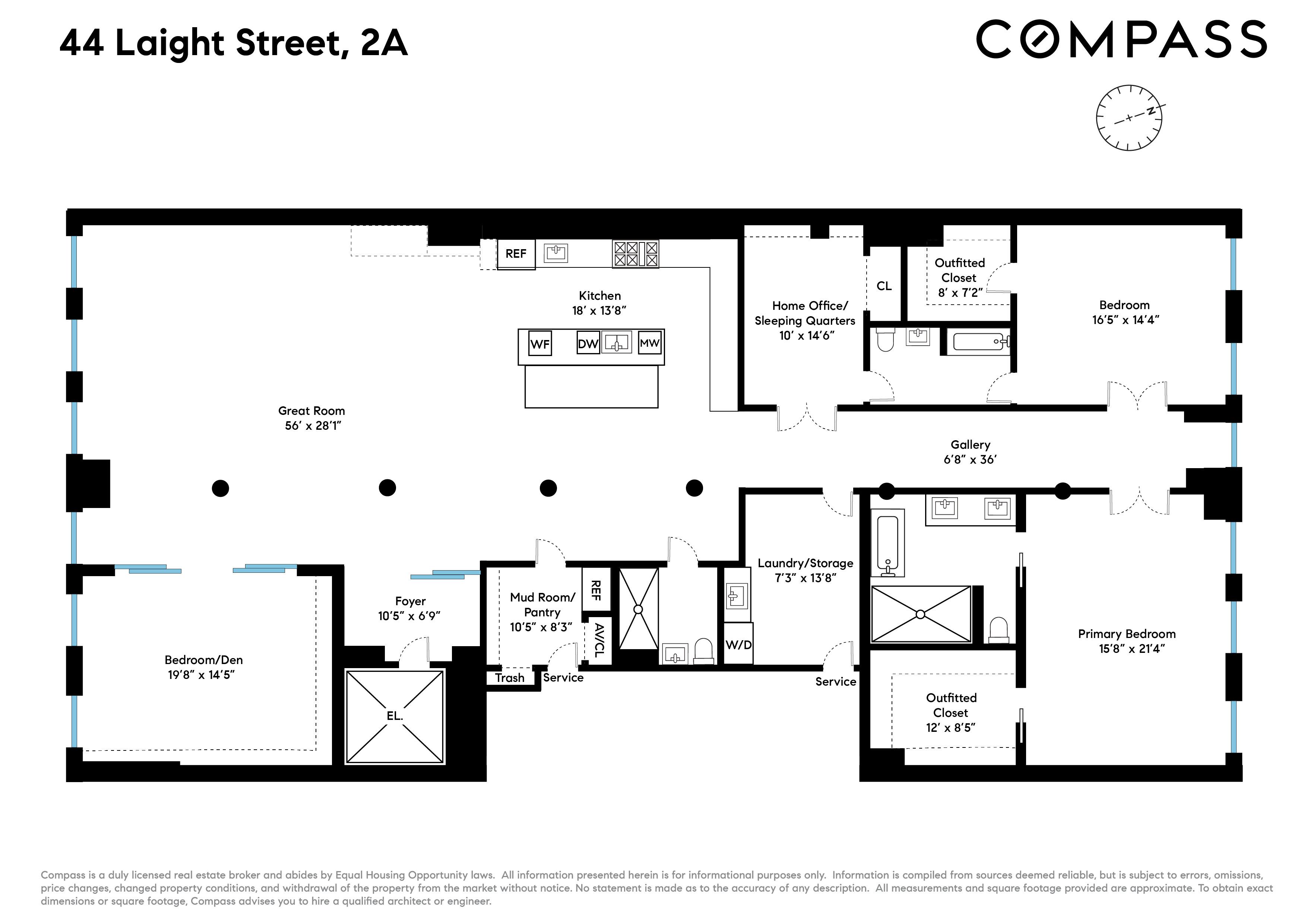 44 Laight Street, Unit 2A Manhattan, NY 10013 - Photo 28 of 28 a picture of a floor plan