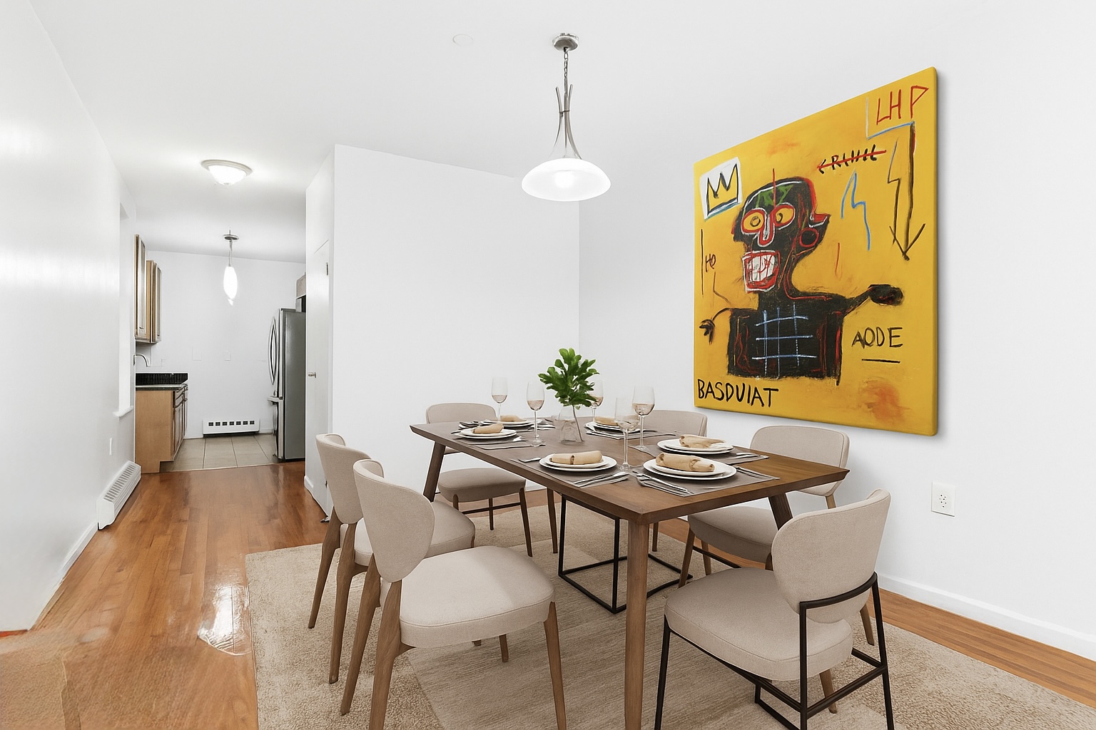418 West 129th Street, Unit 4 Manhattan, NY 10027 - Photo 3 of 15 a view of a dining room with furniture and wooden floor