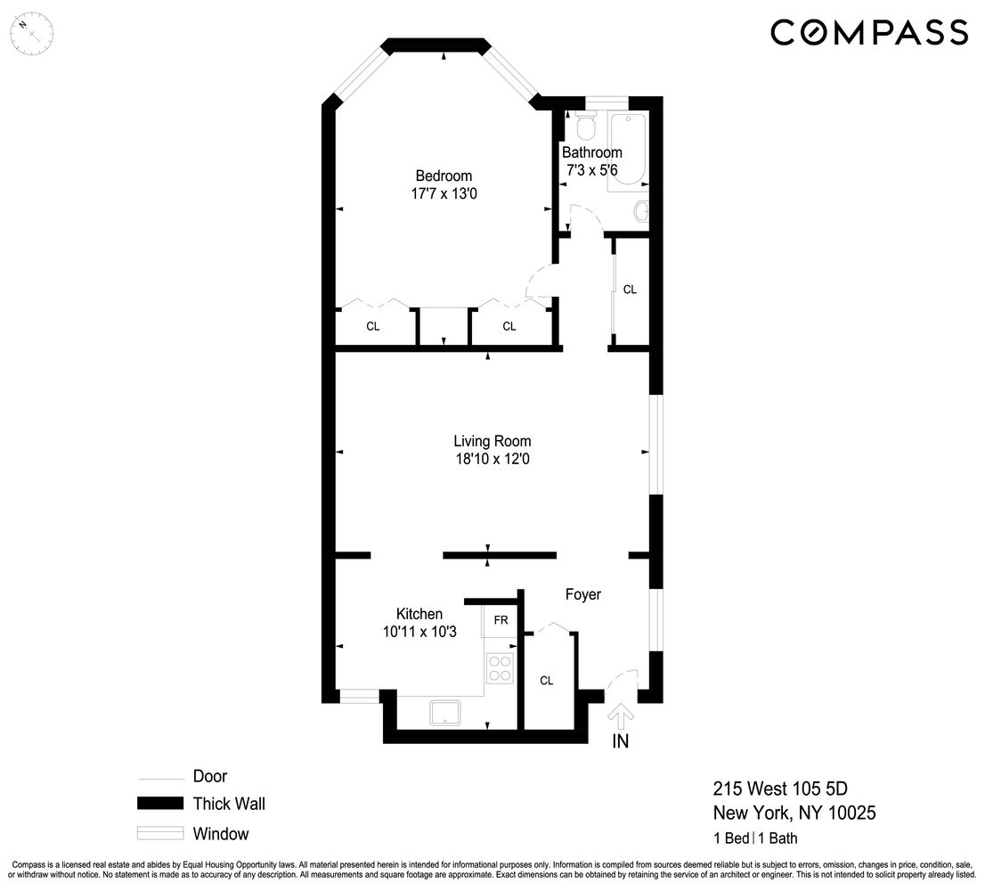 $475,000 | 215 West 105th Street, Unit 5DPH | Upper West Side