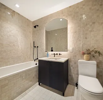 a view of a black and white checkered floor