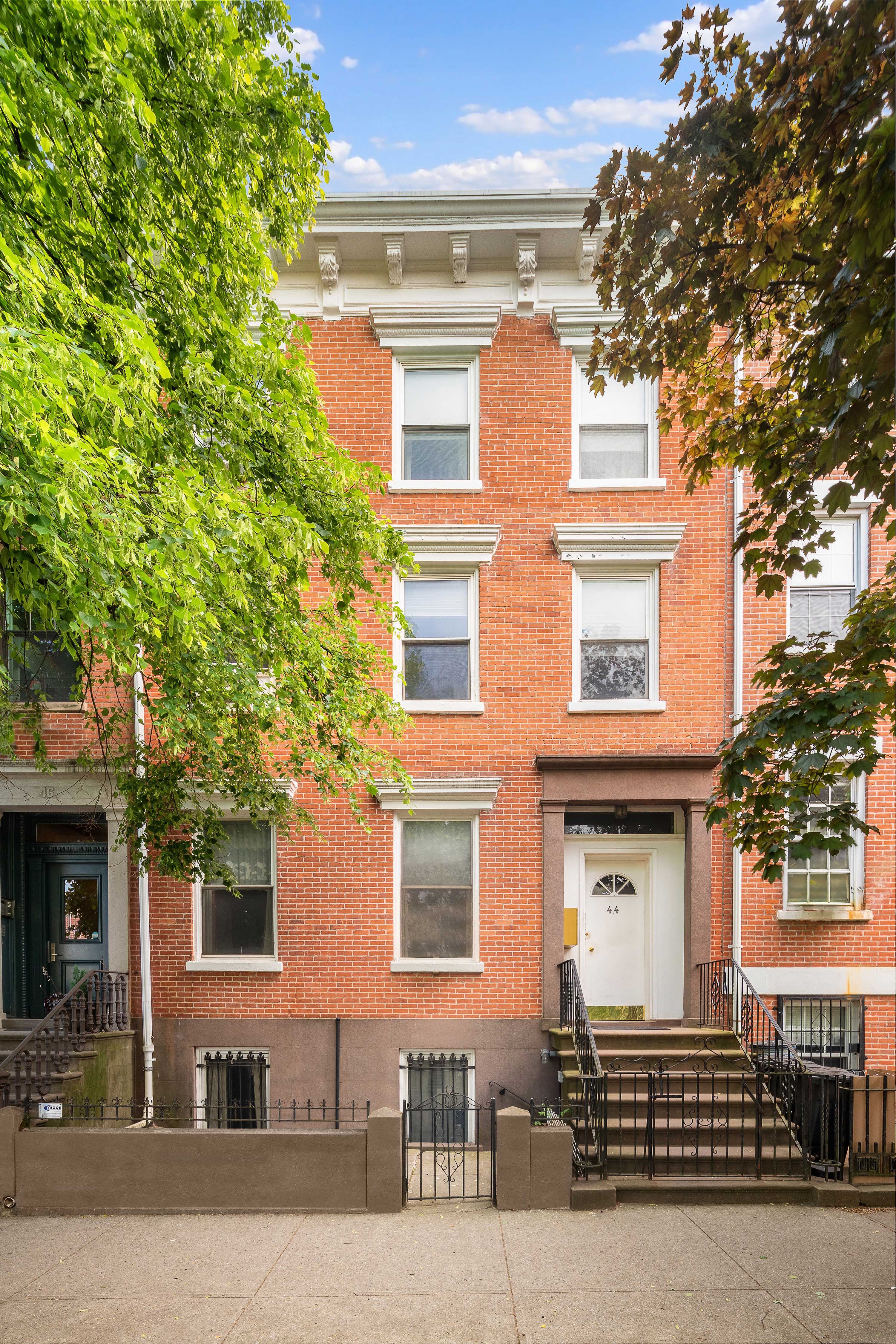 a front view of a house