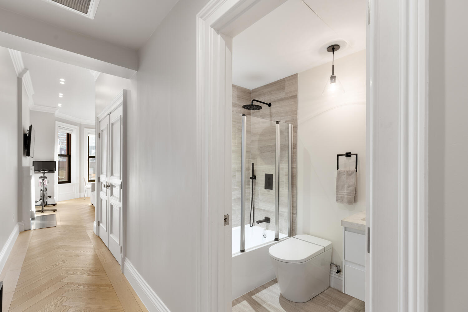 160 Commonwealth Avenue, Unit 410 Boston, MA 02116 - Photo 16 of 31 a bathroom with a sink toilet and shower