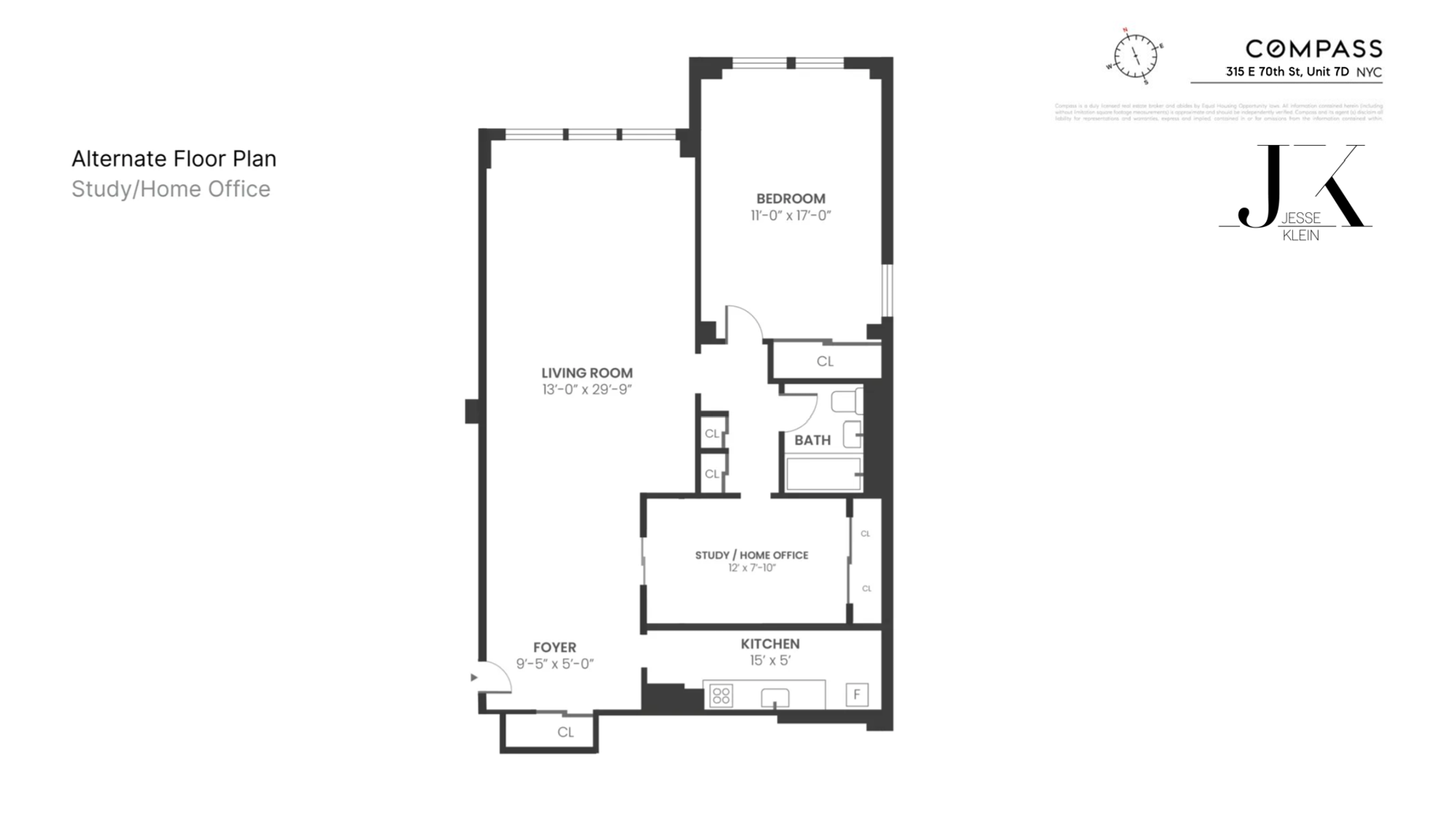 315 East 70th Street, Unit 7D Manhattan, NY 10021 - Photo 16 of 16 a picture of a floor plan