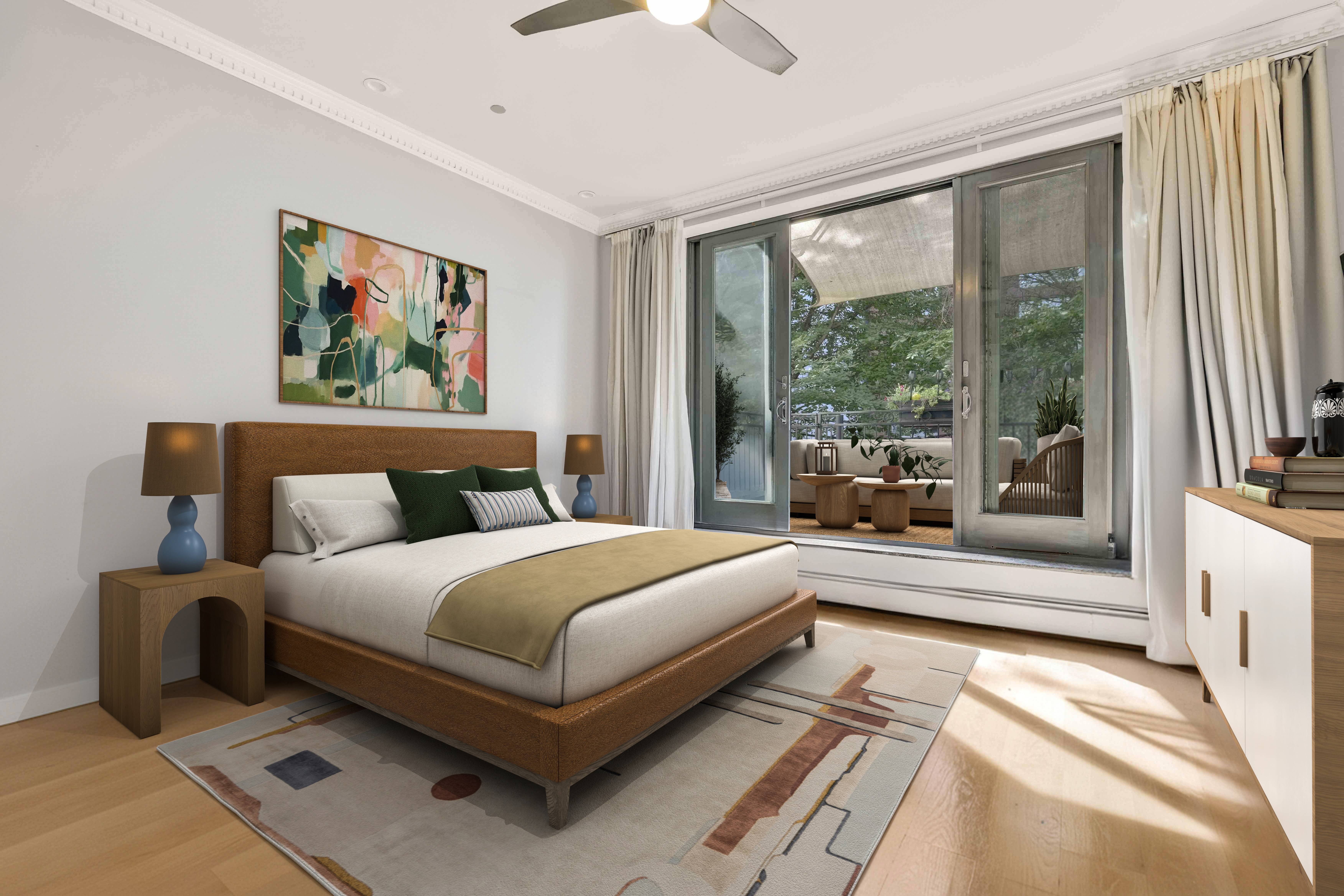 288 St James Place, Unit TRIPLEX Brooklyn, NY 11238 - Photo 13 of 25 a bedroom with a large bed and a large window