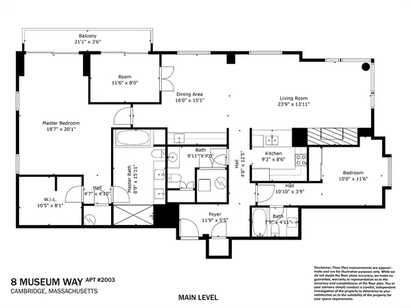 $1,998,000 | 8-12 Museum Way, Unit 2003, Cambridge, MA 02141