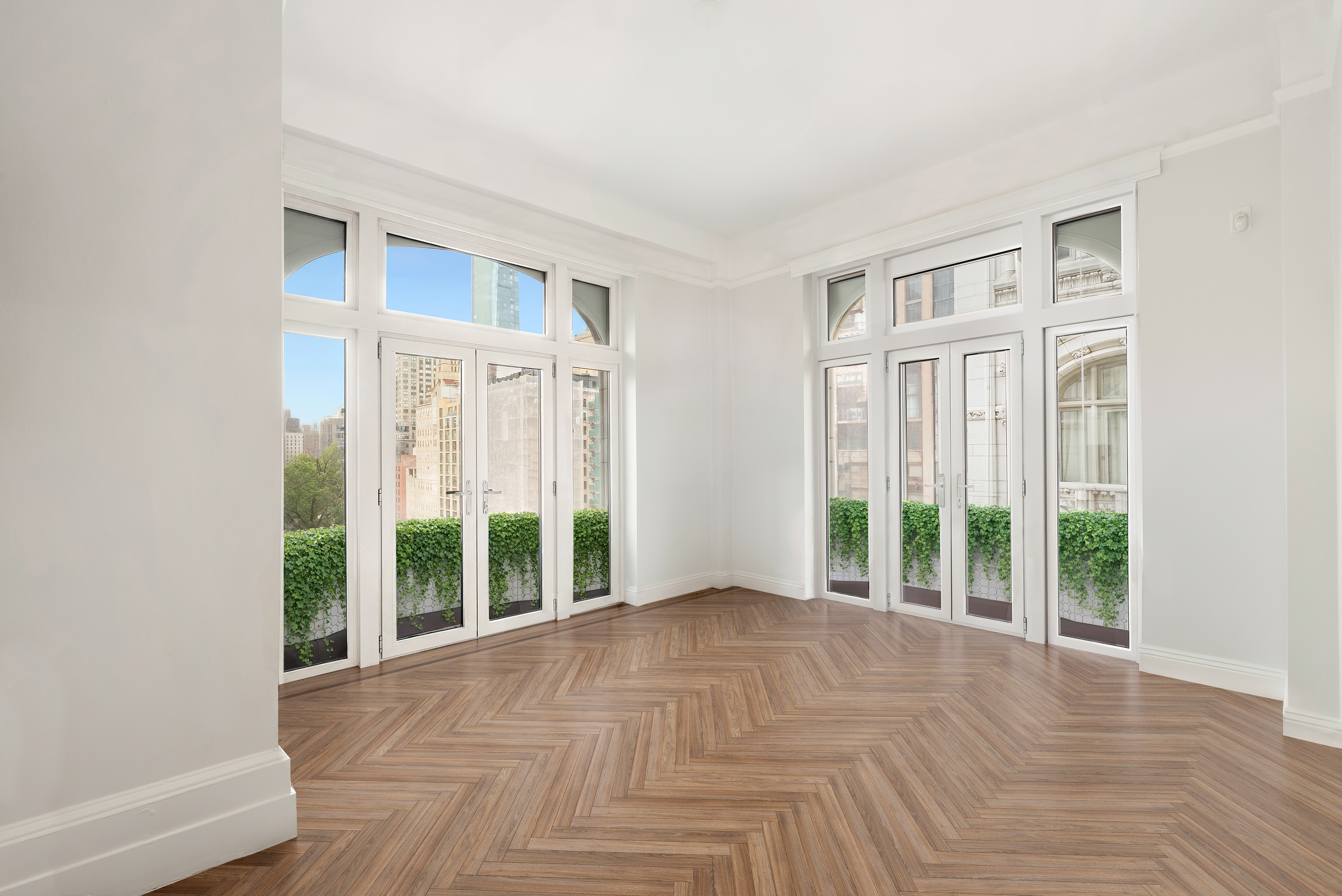 36 Gramercy Park East, Unit 10S Manhattan, NY 10003 - Photo 4 of 5 a view of an empty room with wooden floor and windows