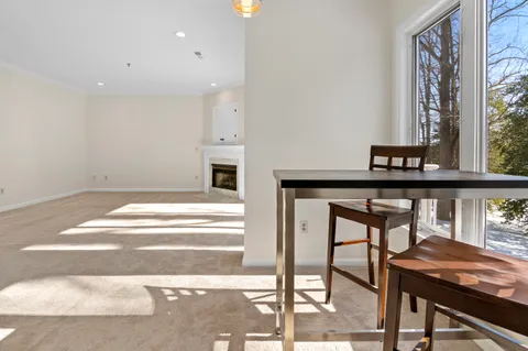 a view of entryway with wooden floor