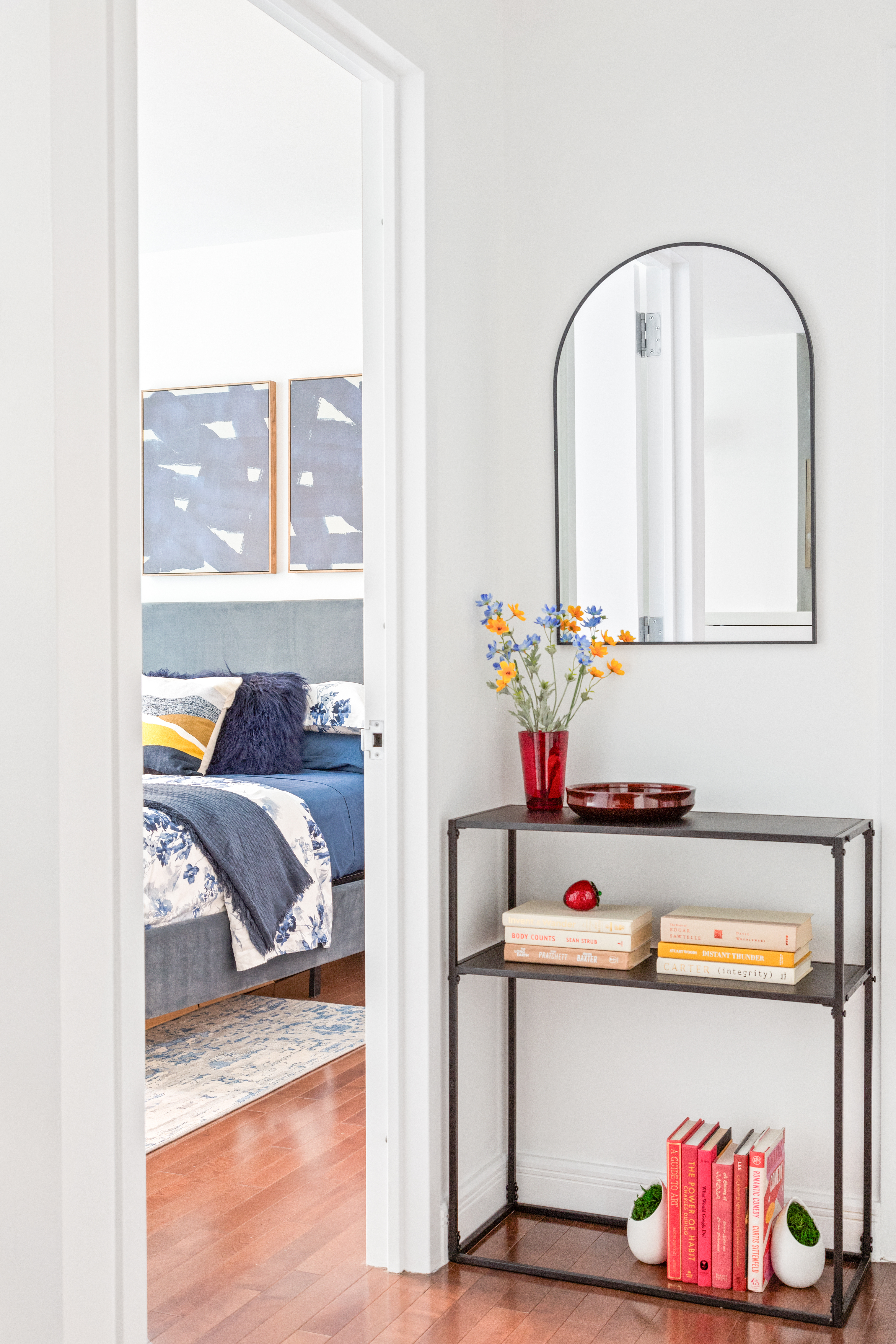 225 East 34th Street, Unit 3H Manhattan, NY 10016 - Photo 4 of 18 a view of living room with baby crib furniture and floor to ceiling window