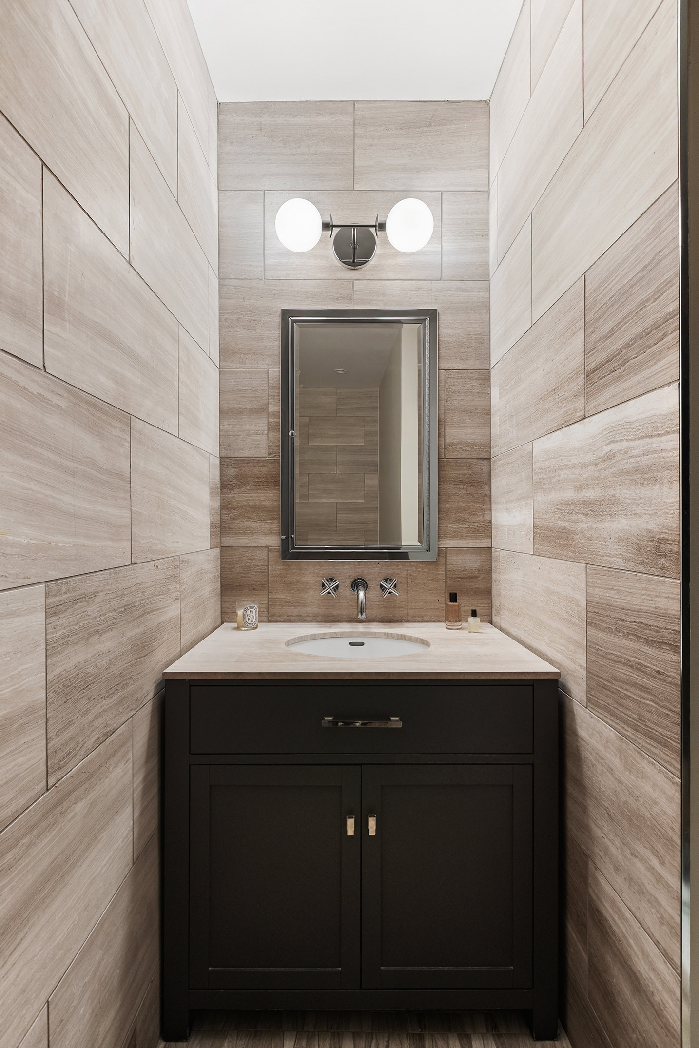 76 Lefferts Place, Unit 1B Brooklyn, NY 11238 - Photo 10 of 19 a bathroom with a sink and a mirror