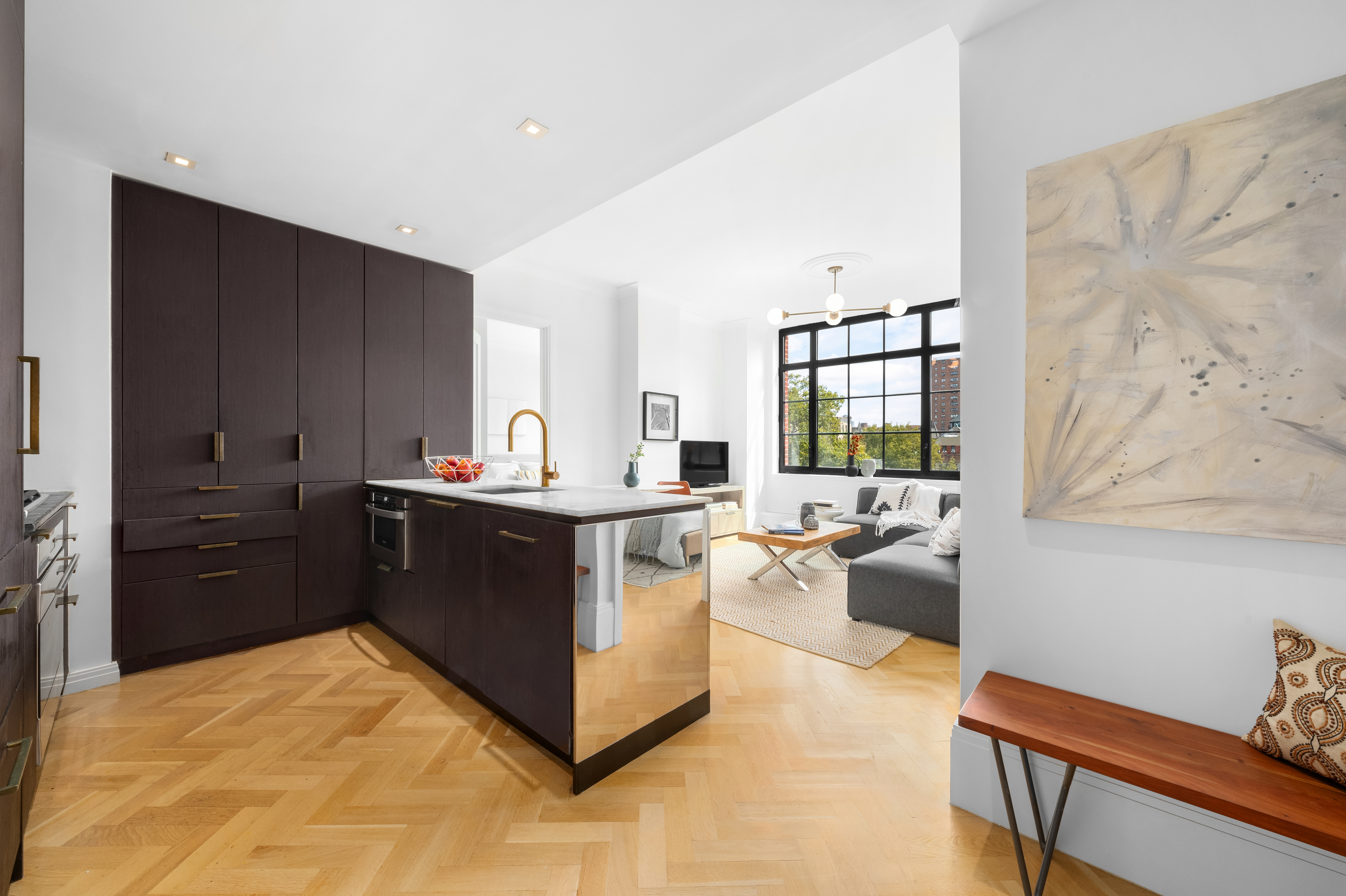 50 Clinton Street, Unit 4A Manhattan, NY 10002 - Photo 3 of 12 a kitchen with a cabinets and counter space