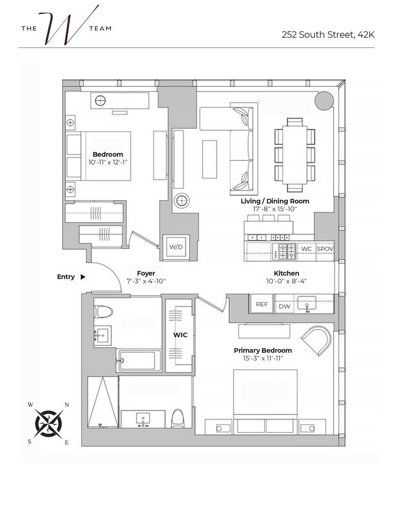 252 South Street, Unit 42K Manhattan, NY 10002 - Photo 6 of 6 a black and white photo of a black and white photo