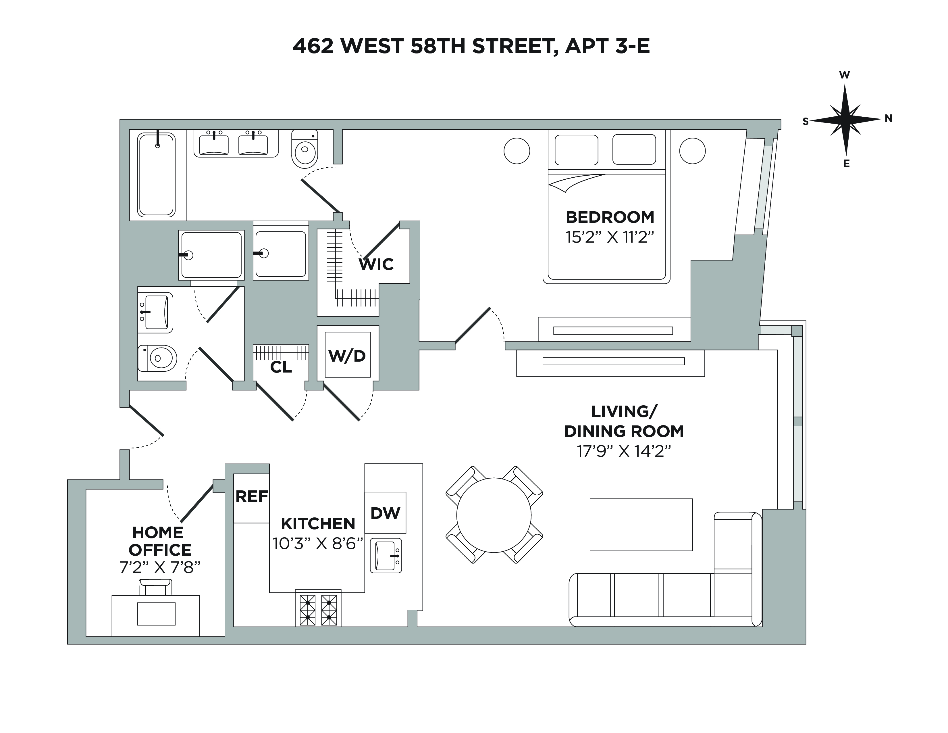 462 West 58th Street, Unit 3E Manhattan, NY 10019 - Photo 11 of 11 Gallery Image 11