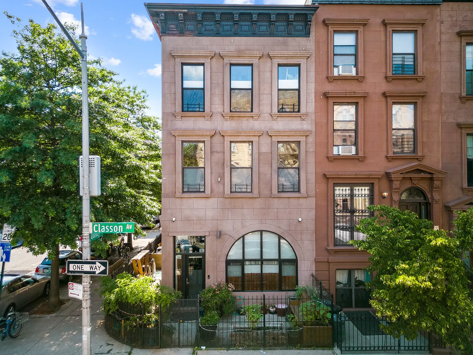 412 Classon Avenue Brooklyn, NY 11238 - Photo 28 of 30 a front view of a building with garden