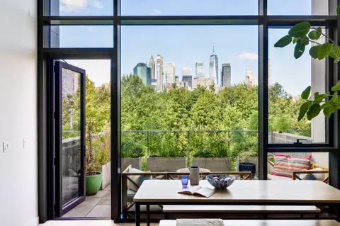 a outdoor living space with furniture