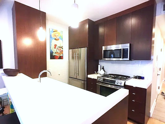 284 Warren Street, Unit 2 Brooklyn, NY 11201 - Photo 6 of 7 a kitchen with stainless steel appliances a refrigerator and a stove