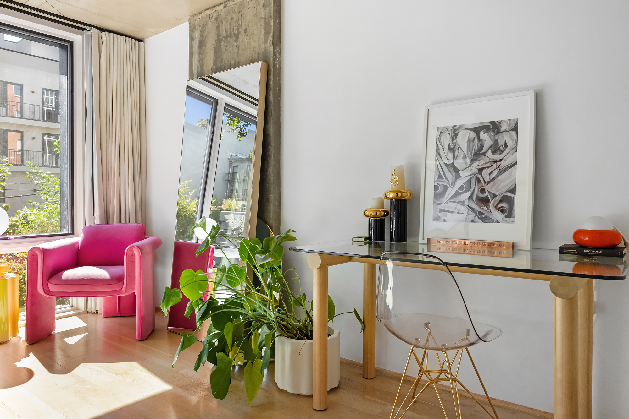 126 South 2nd Street, Unit GARDEN Brooklyn, NY 11249 - Photo 15 of 30 a living room with furniture and potted plant