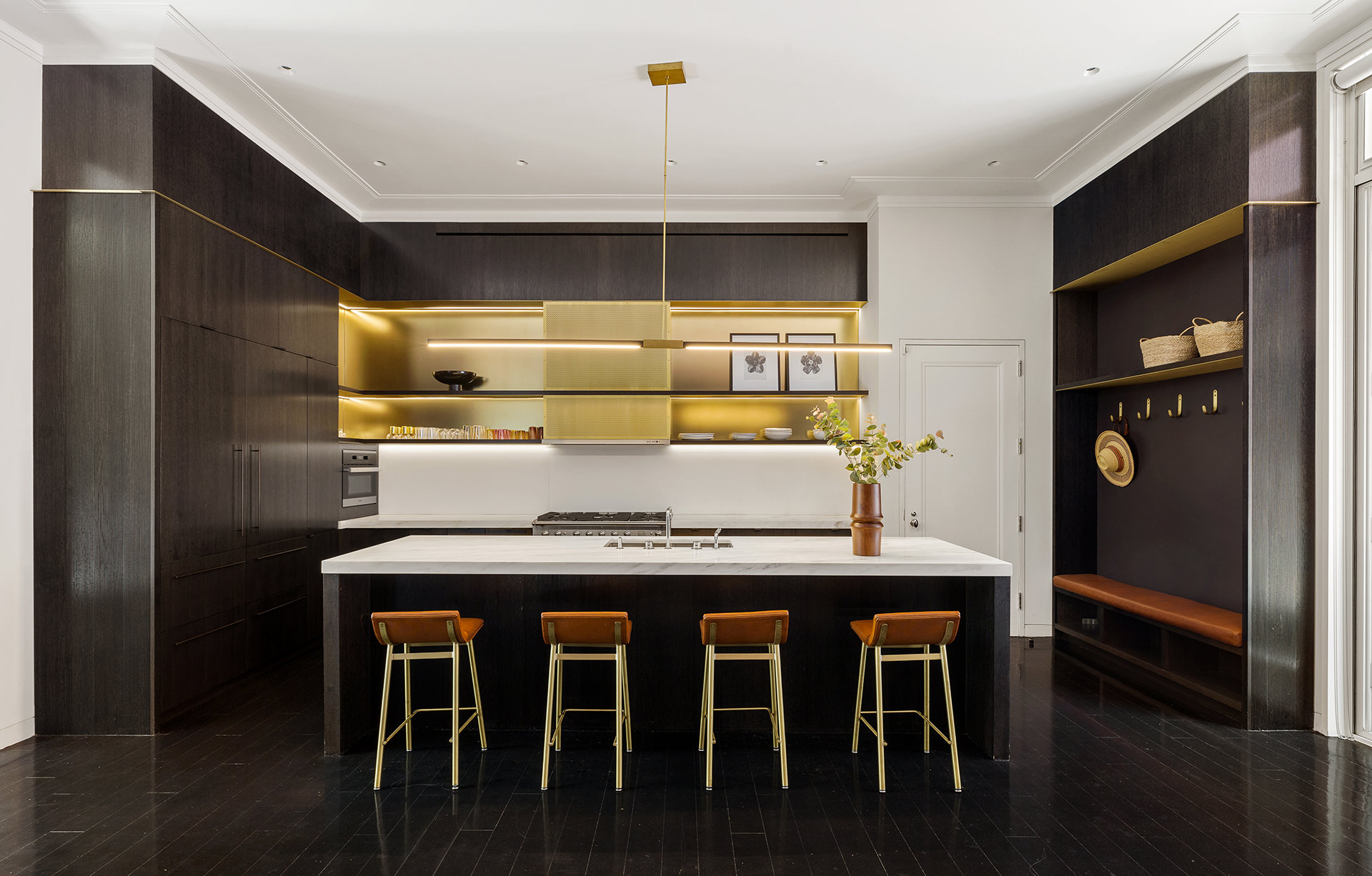 7 Harrison Street, Unit ATELIER Manhattan, NY 10013 - Photo 5 of 24 a dining room with furniture and wooden floor