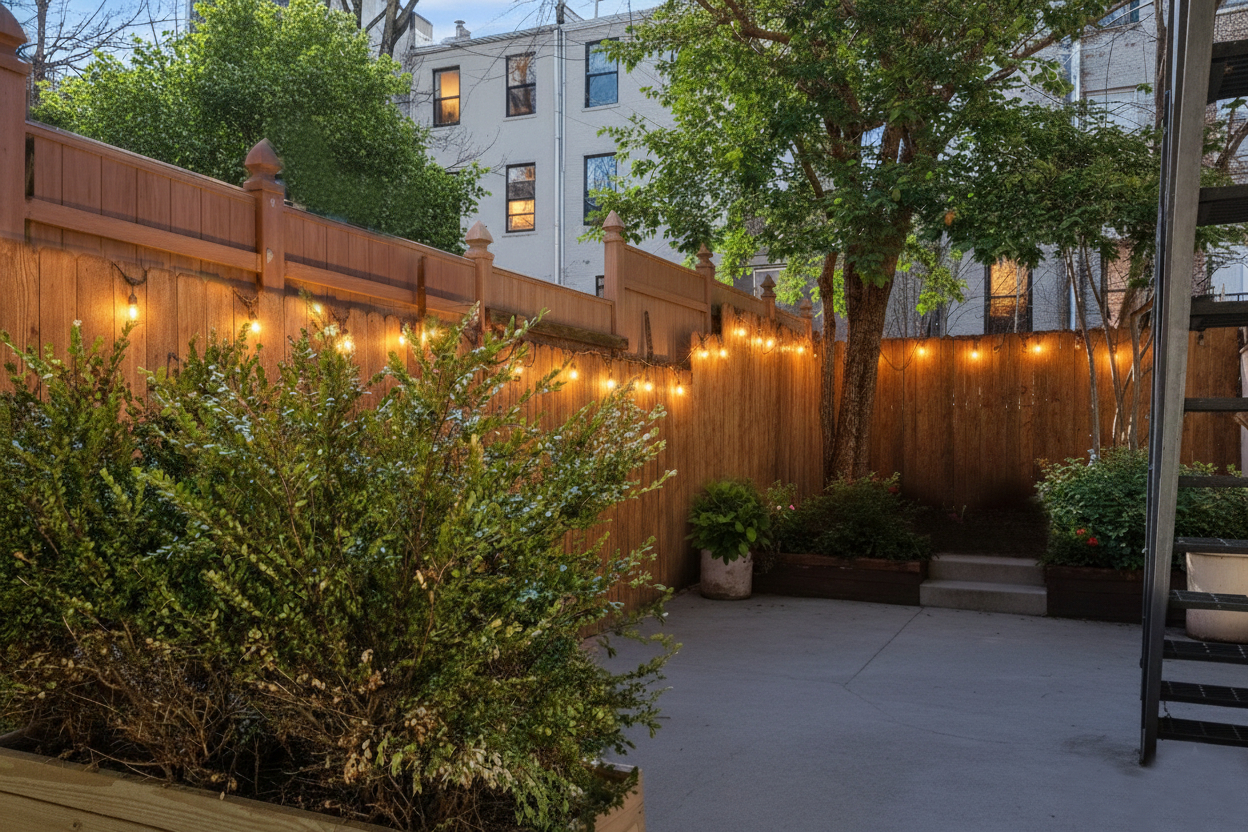 318 West 140th Street, Unit GARDEN Manhattan, NY 10030 - Photo 10 of 12 a backyard of a house with lots of green space