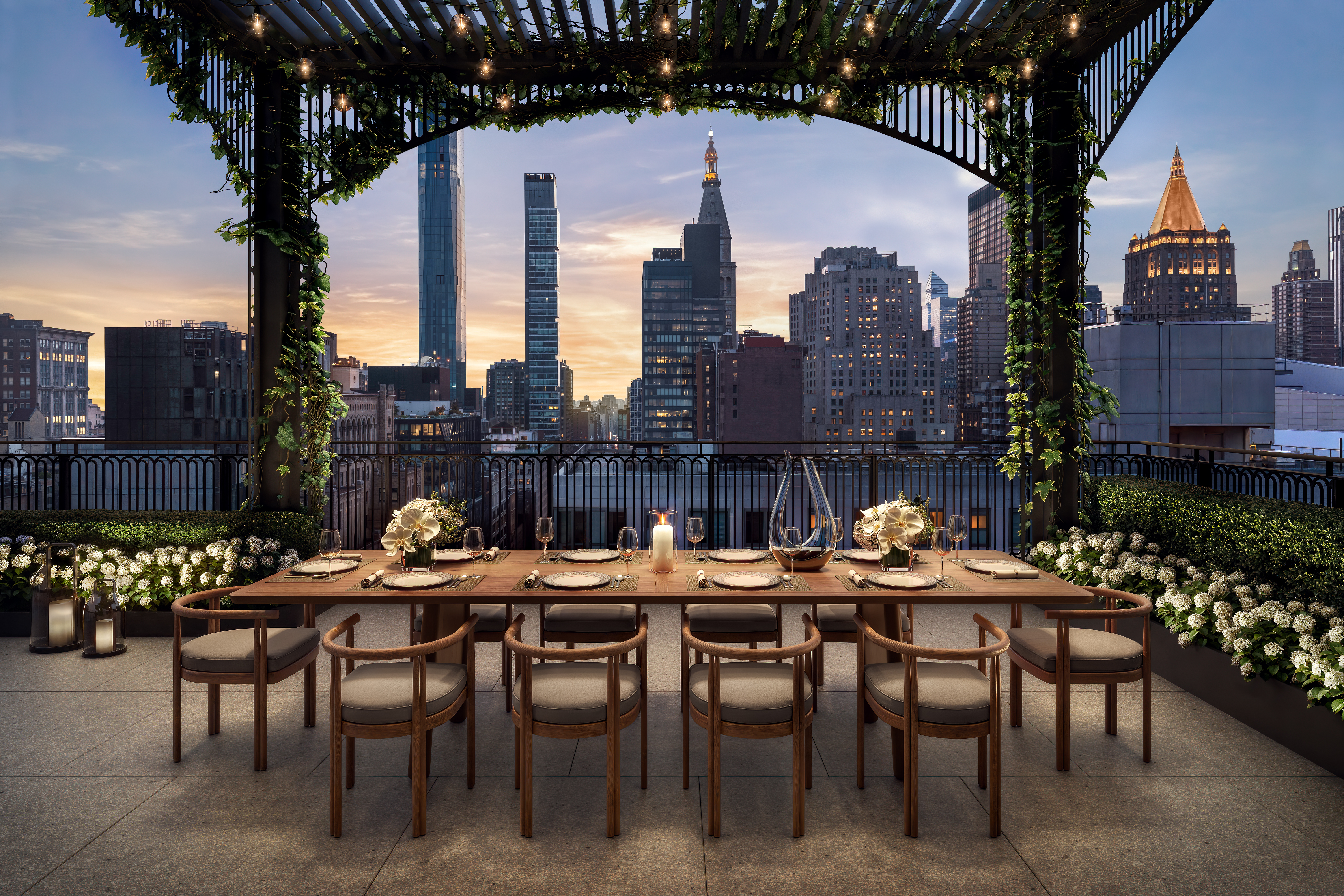201 East 23rd Street, Unit 10B Manhattan, NY 10010 - Photo 10 of 19 a view of a tables and chairs in patio