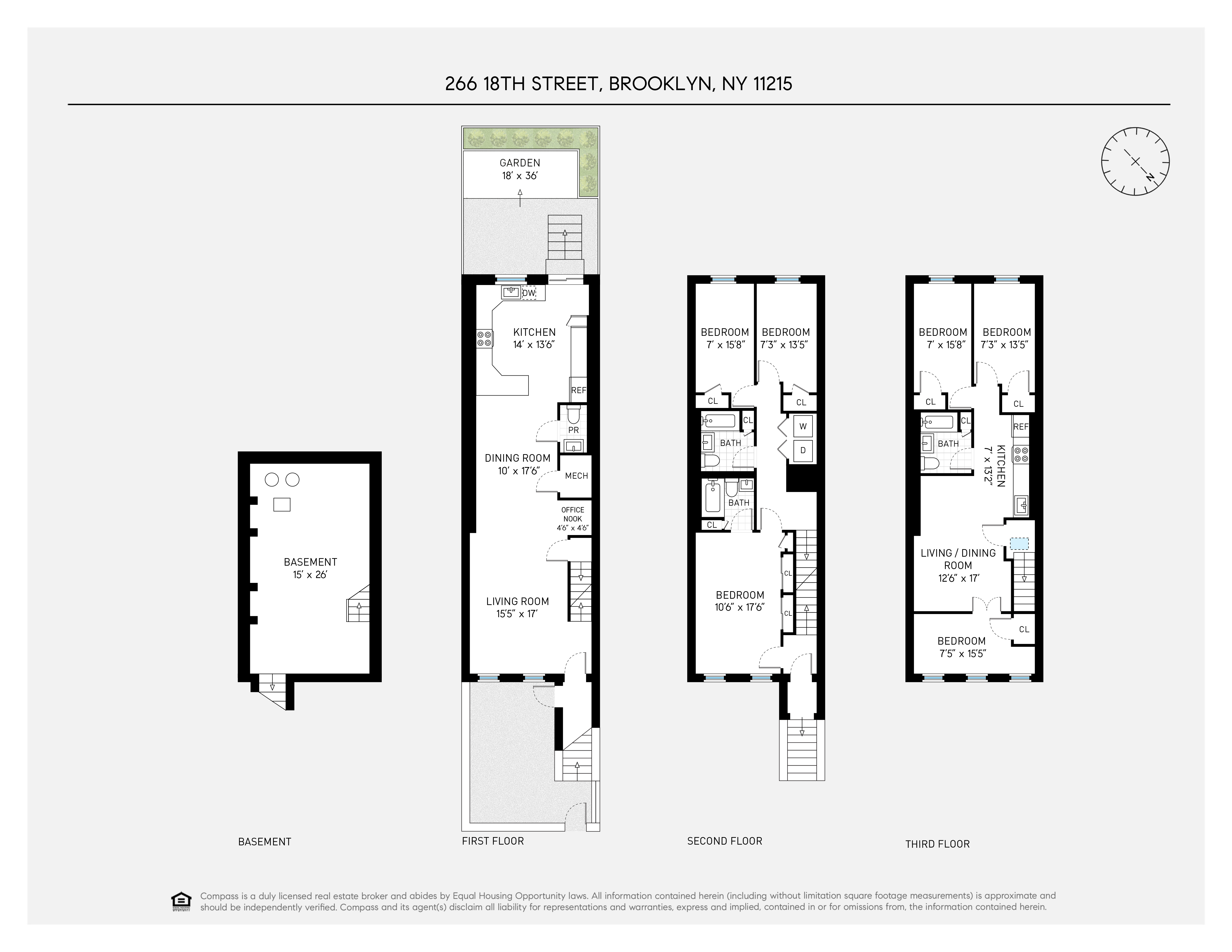 266 18th Street Brooklyn, NY 11215 - Photo 20 of 20 a picture of a floor plan