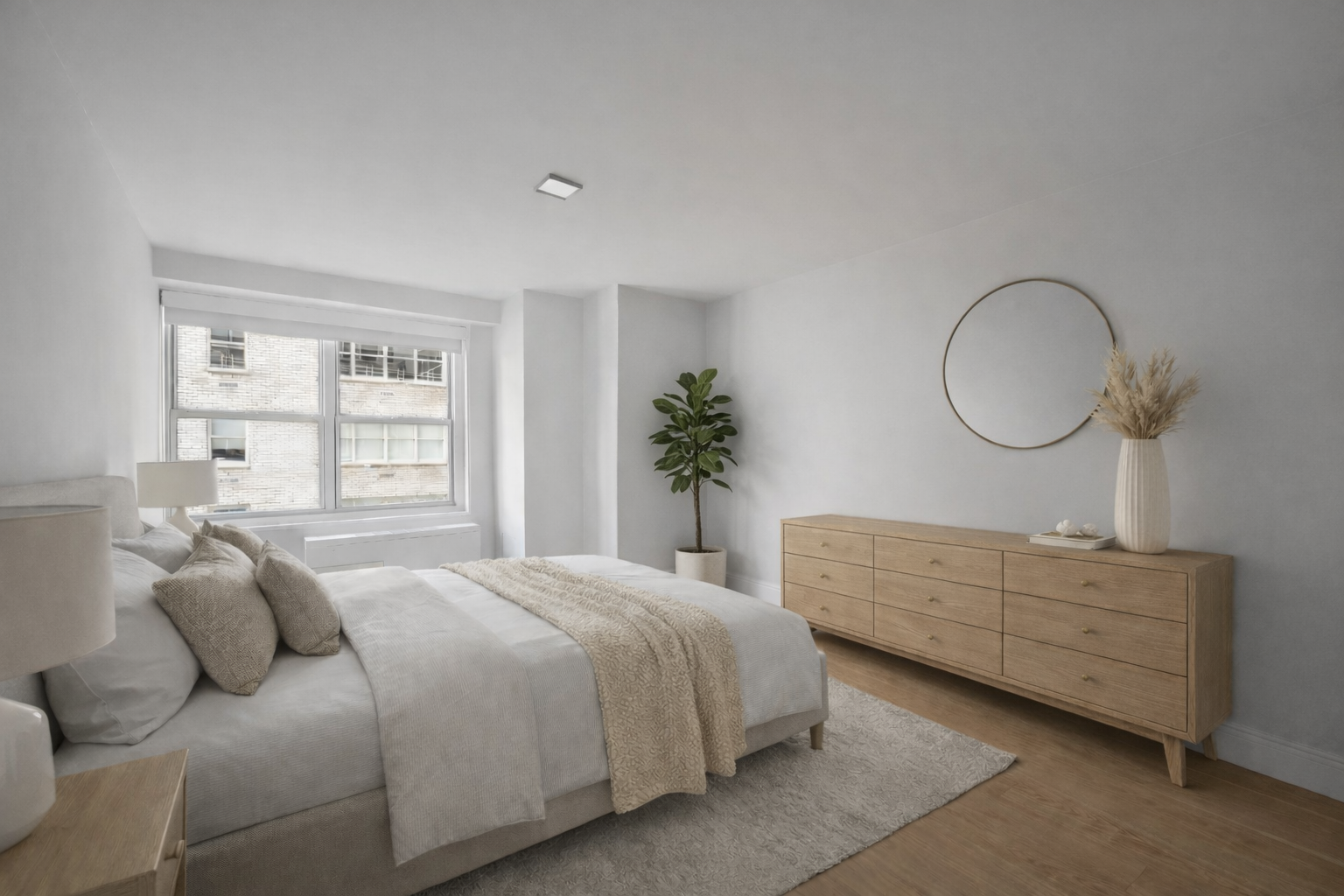 155 West 68th Street, Unit 815 Manhattan, NY 10023 - Photo 8 of 14 a bedroom with a bed and a window