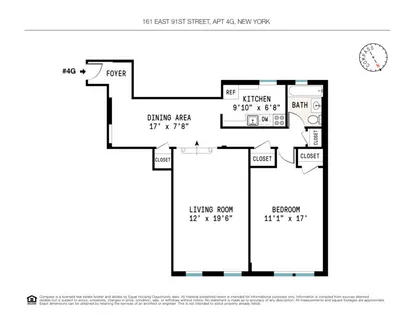 $620,000 | 161 East 91st Street, Unit 4G | Upper East Side