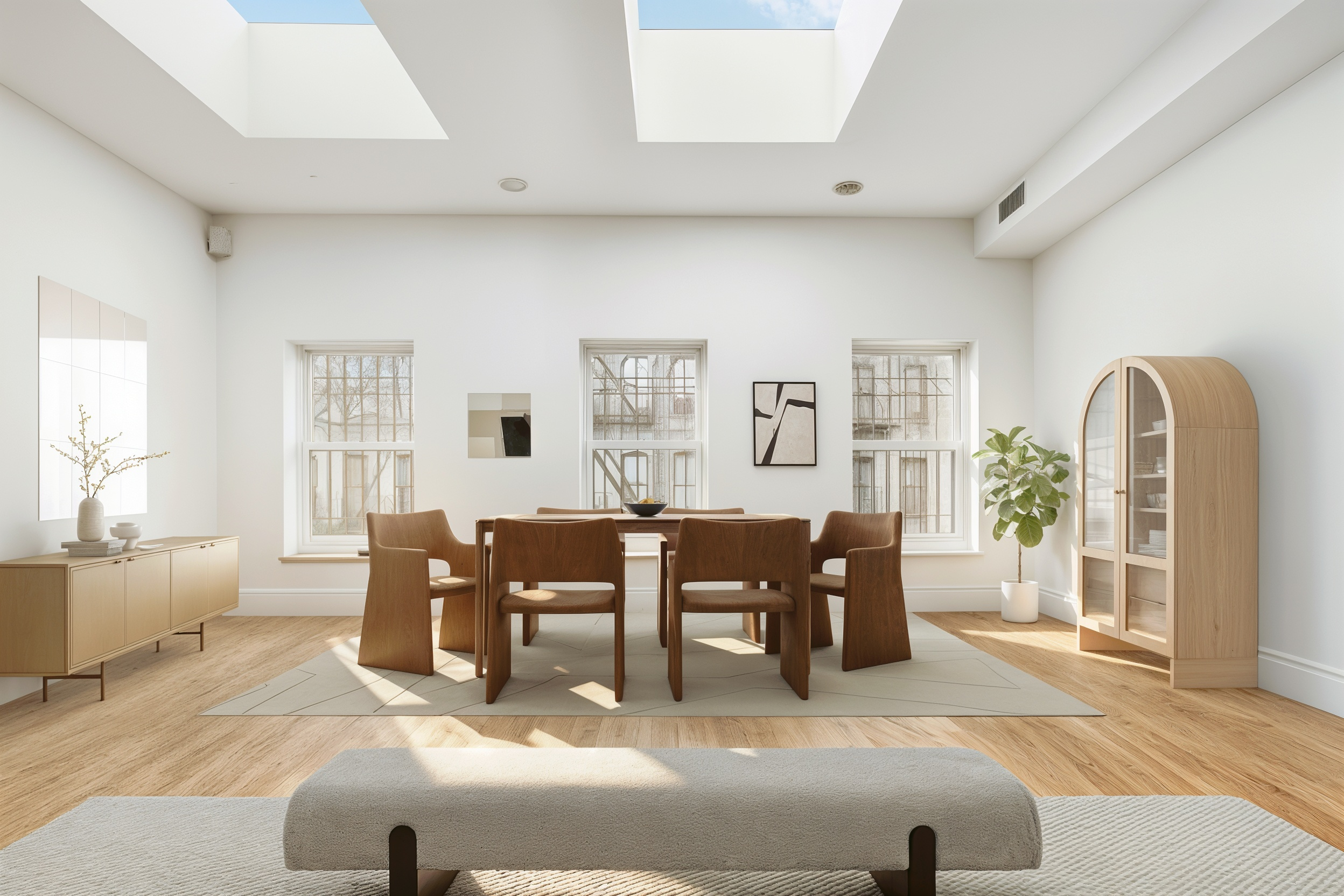 220 East 5th Street, Unit PHE Manhattan, NY 10003 - Photo 2 of 11 a view of a livingroom with furniture window and wooden floor
